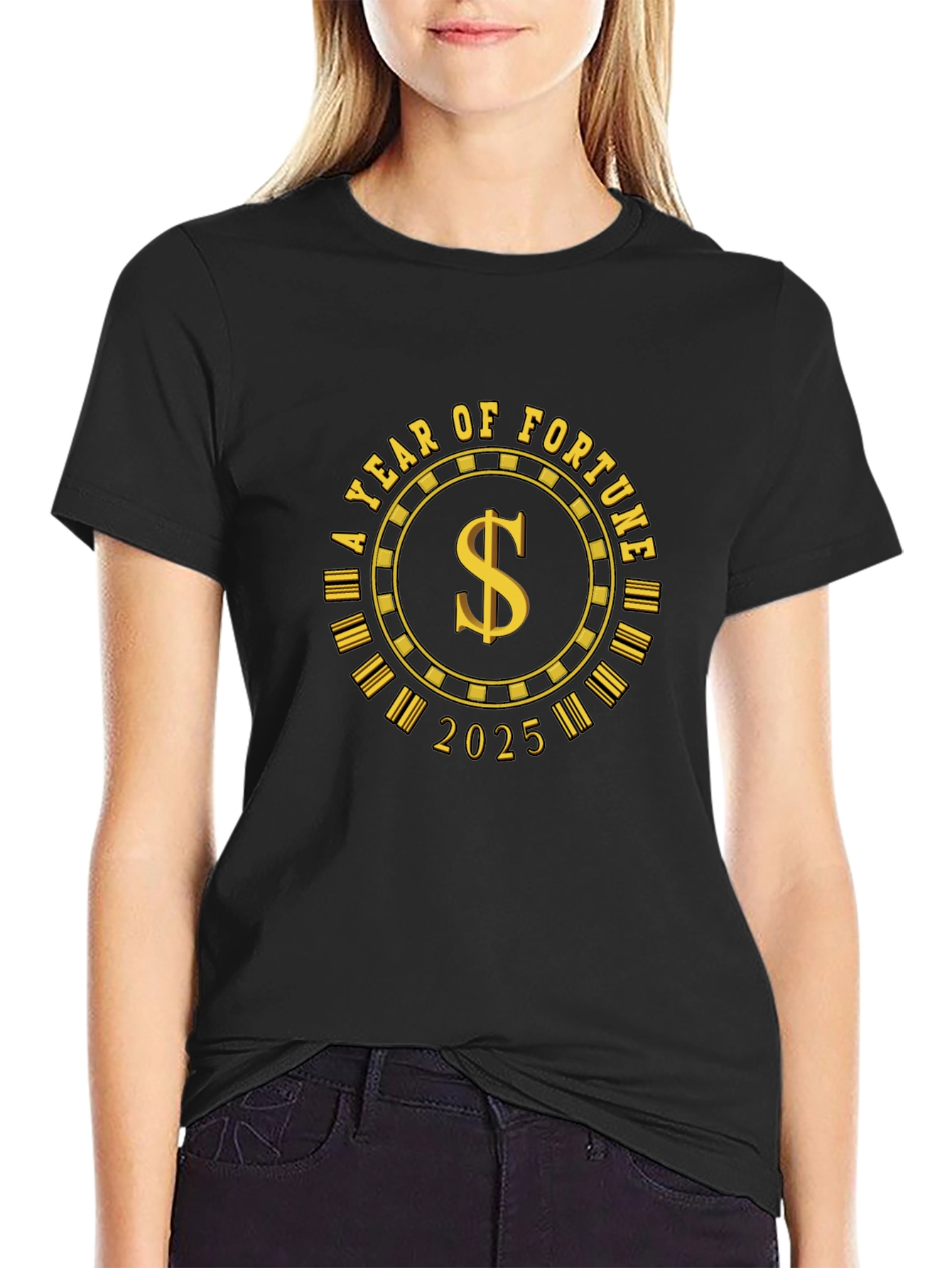 Year of Fortune 2025 Black T-Shirt