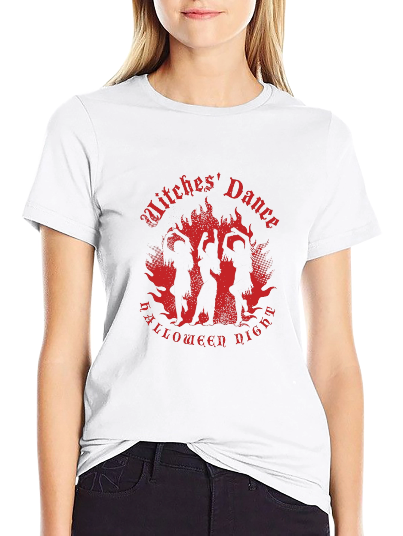 Witches Dance Halloween Night Black T-Shirt