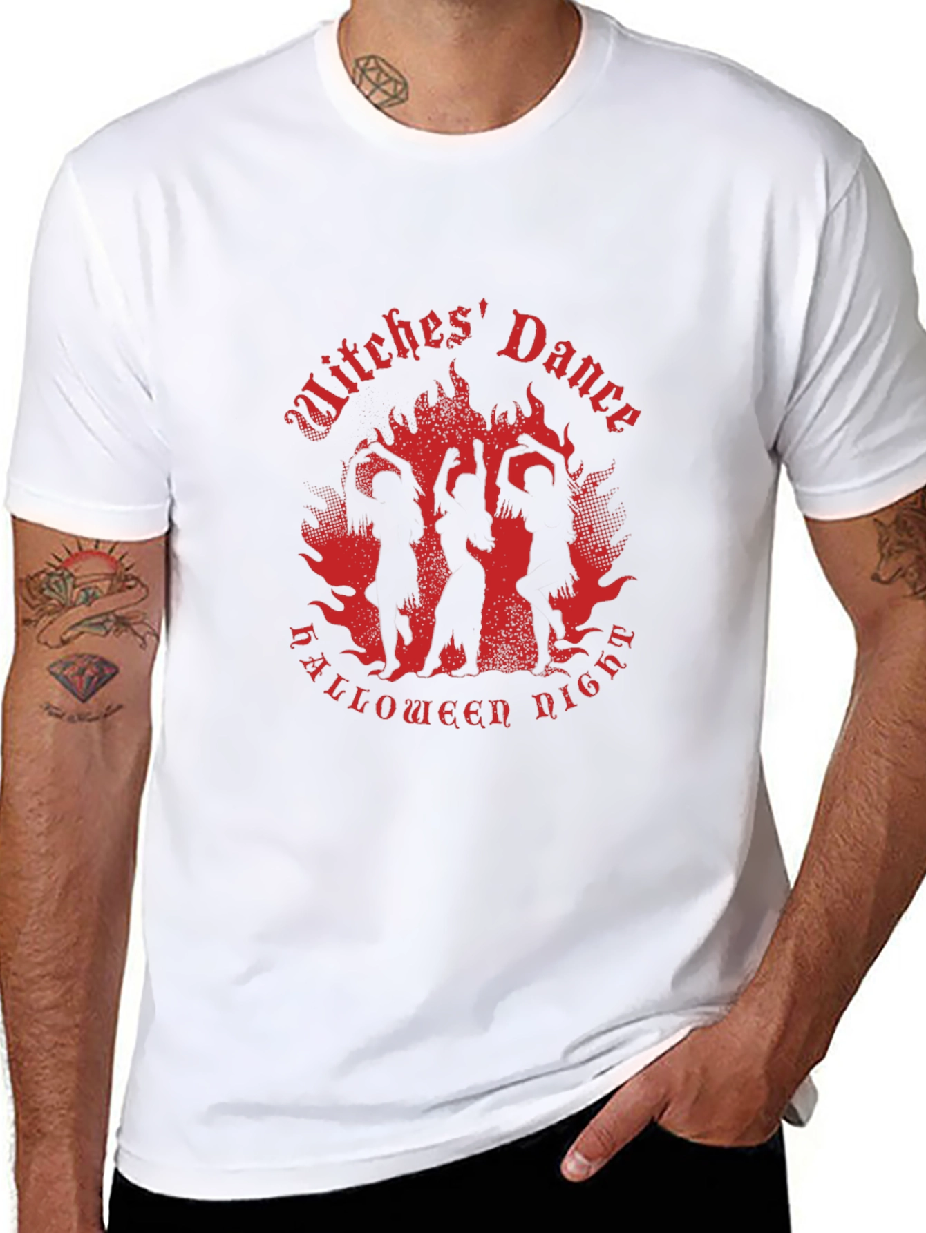 Witches Dance Halloween Night Black T-Shirt