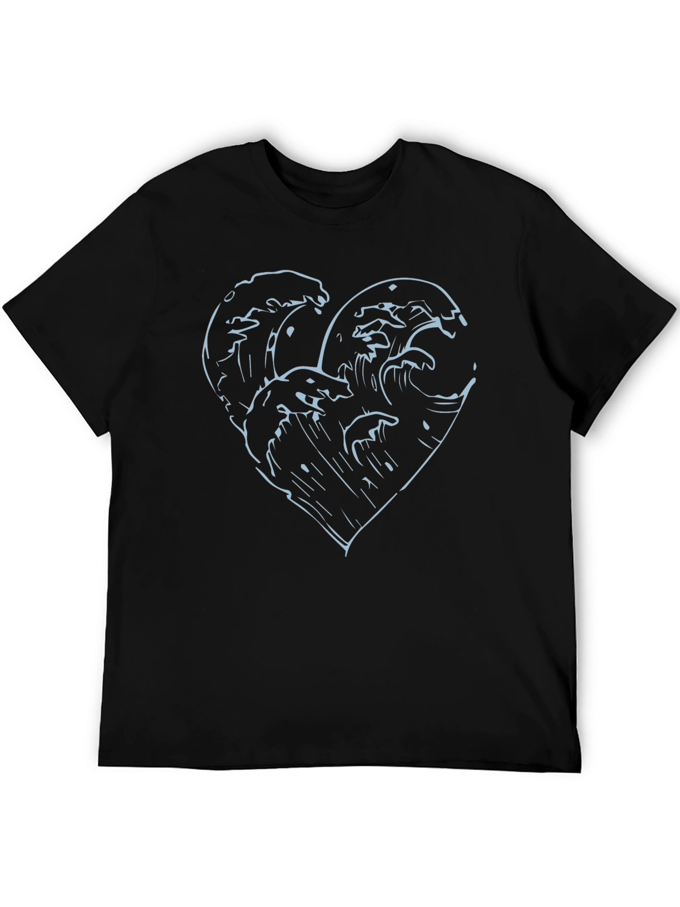 Wave Heart Graphic Tee - Stylish Casual Wear