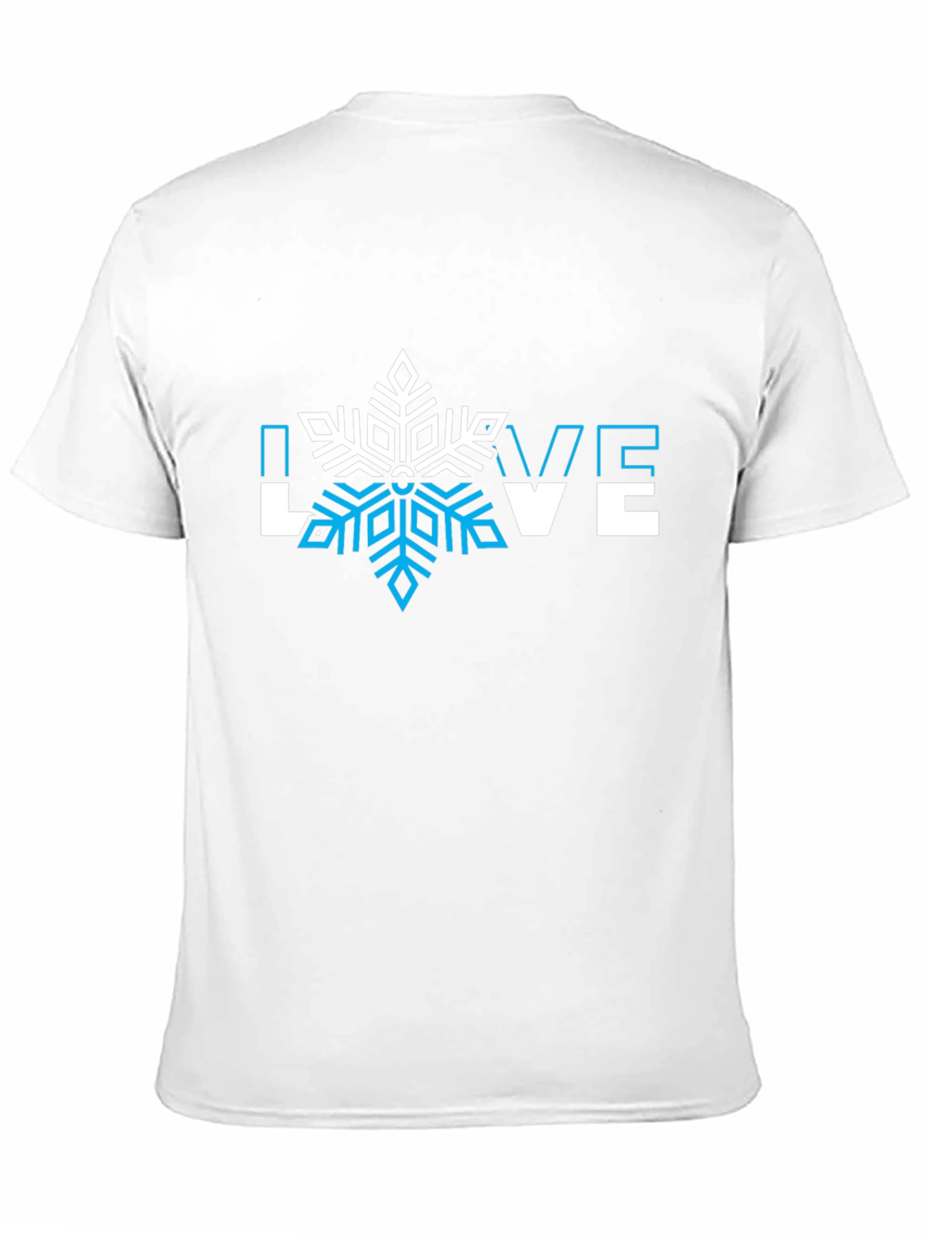 Winter Love Snowflake Graphic Tee - Black