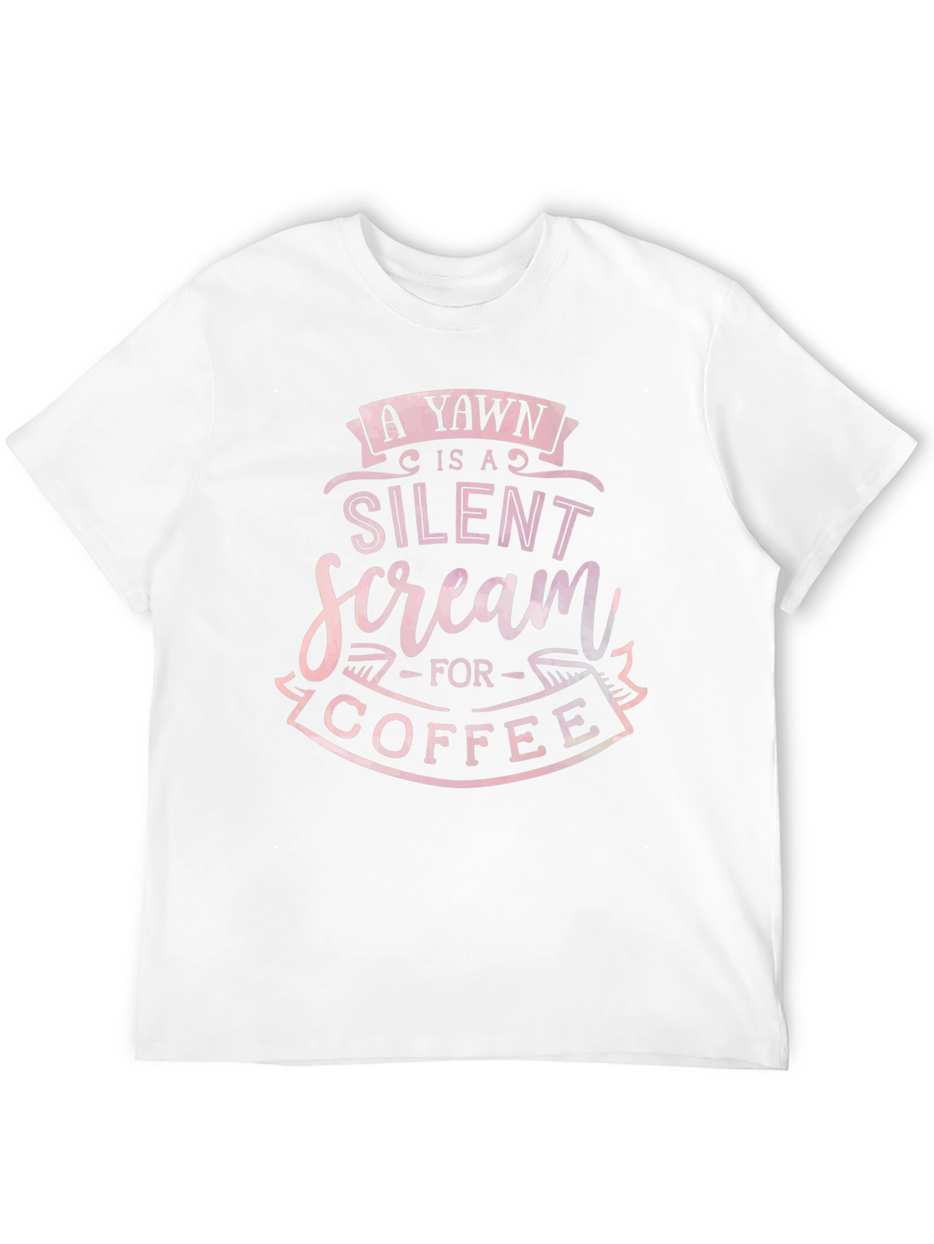 Yawn Silent Scream Coffee Black T-Shirt