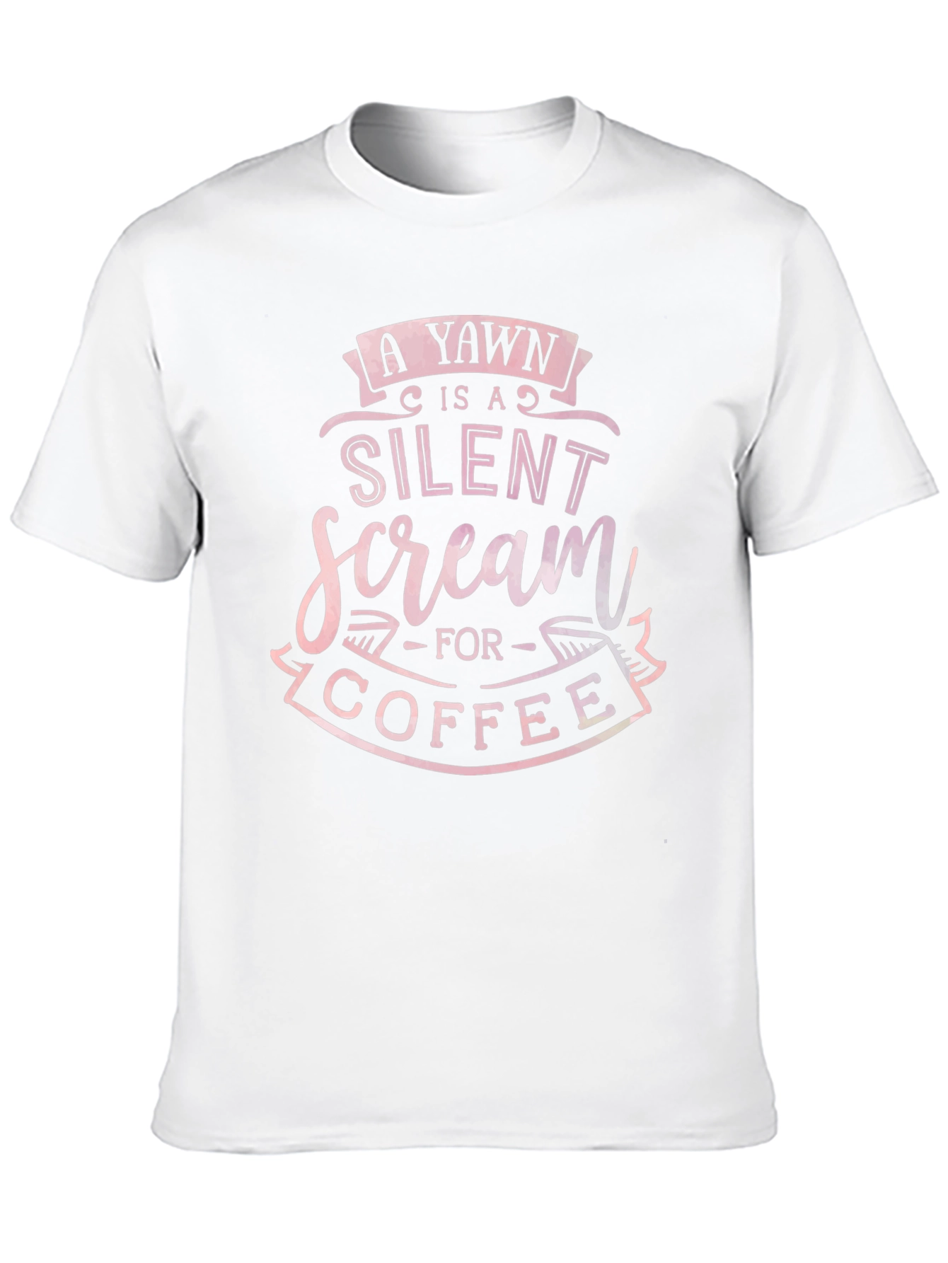 Yawn Silent Scream Coffee Black T-Shirt