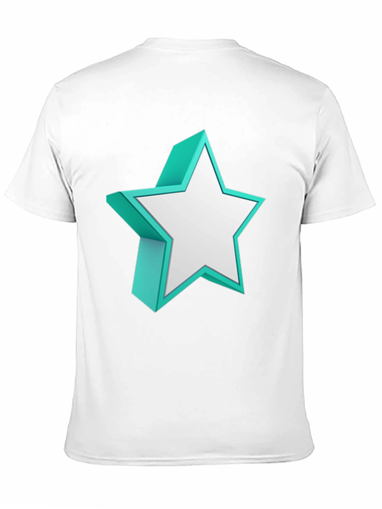 3D Star Graphic Tee - Modern Black T-Shirt