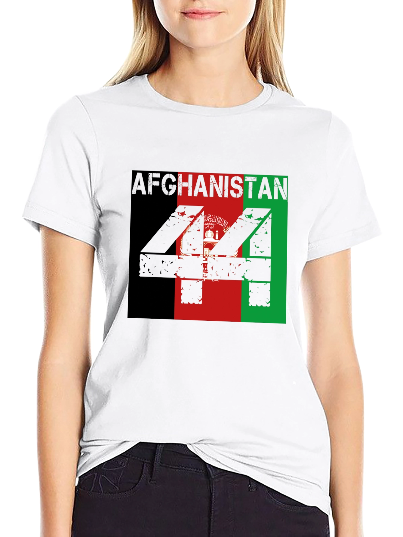 Afghanistan Flag T-Shirt - Mens Black Tee