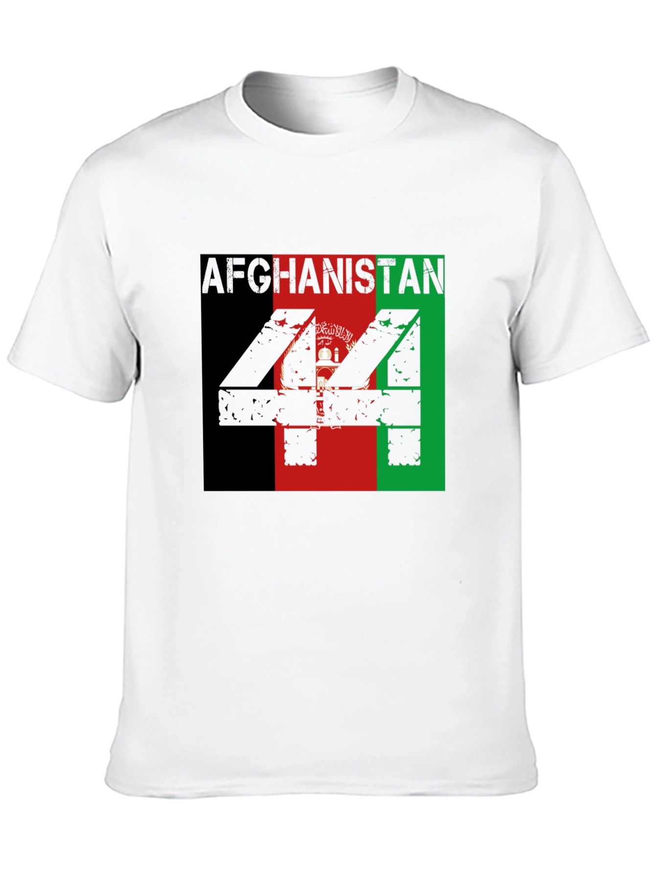 Afghanistan Flag T-Shirt - Mens Black Tee