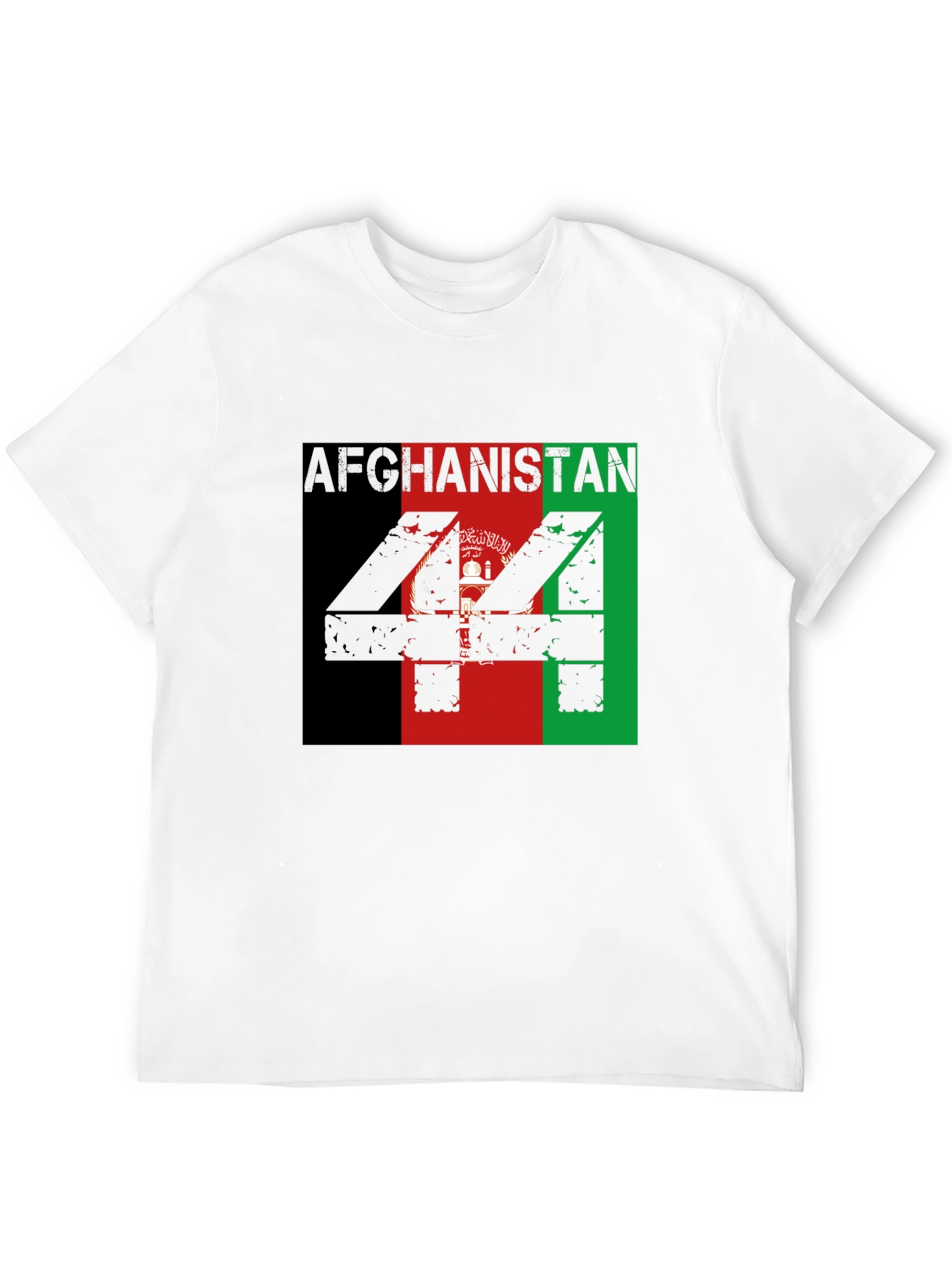 Afghanistan Flag T-Shirt - Mens Black Tee