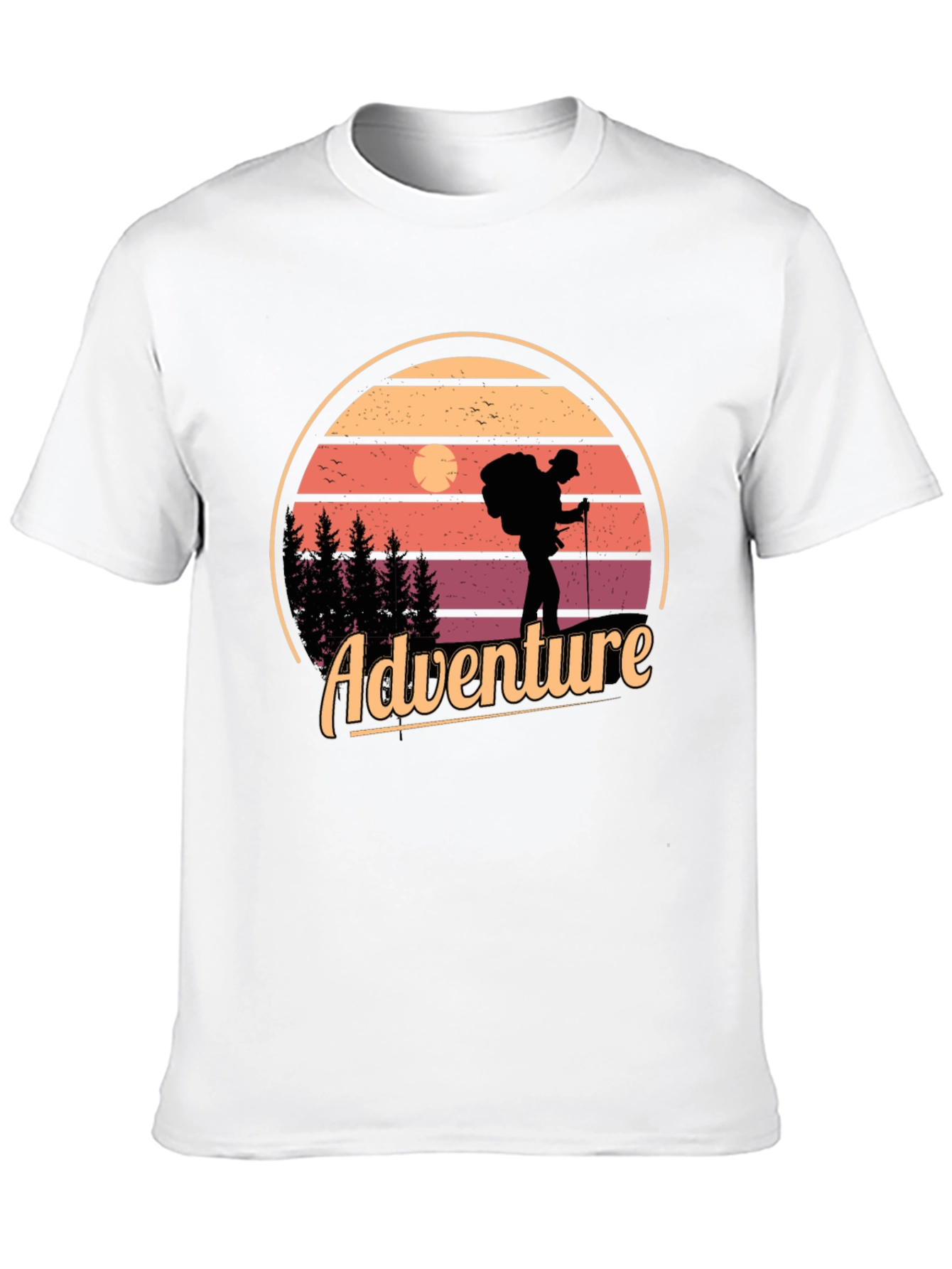 Adventure Graphic T-Shirt - Retro Hiker Design