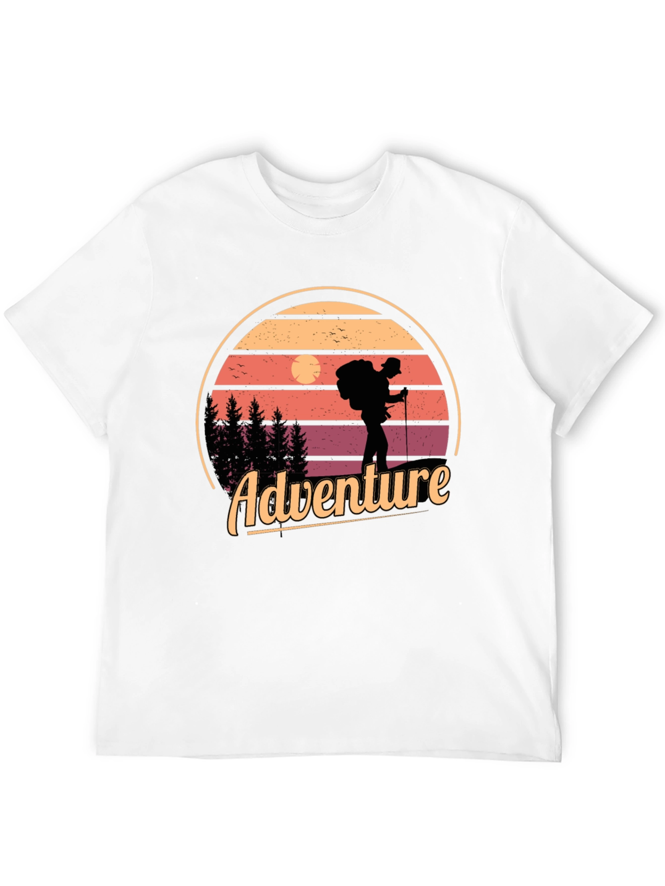 Adventure Graphic T-Shirt - Retro Hiker Design