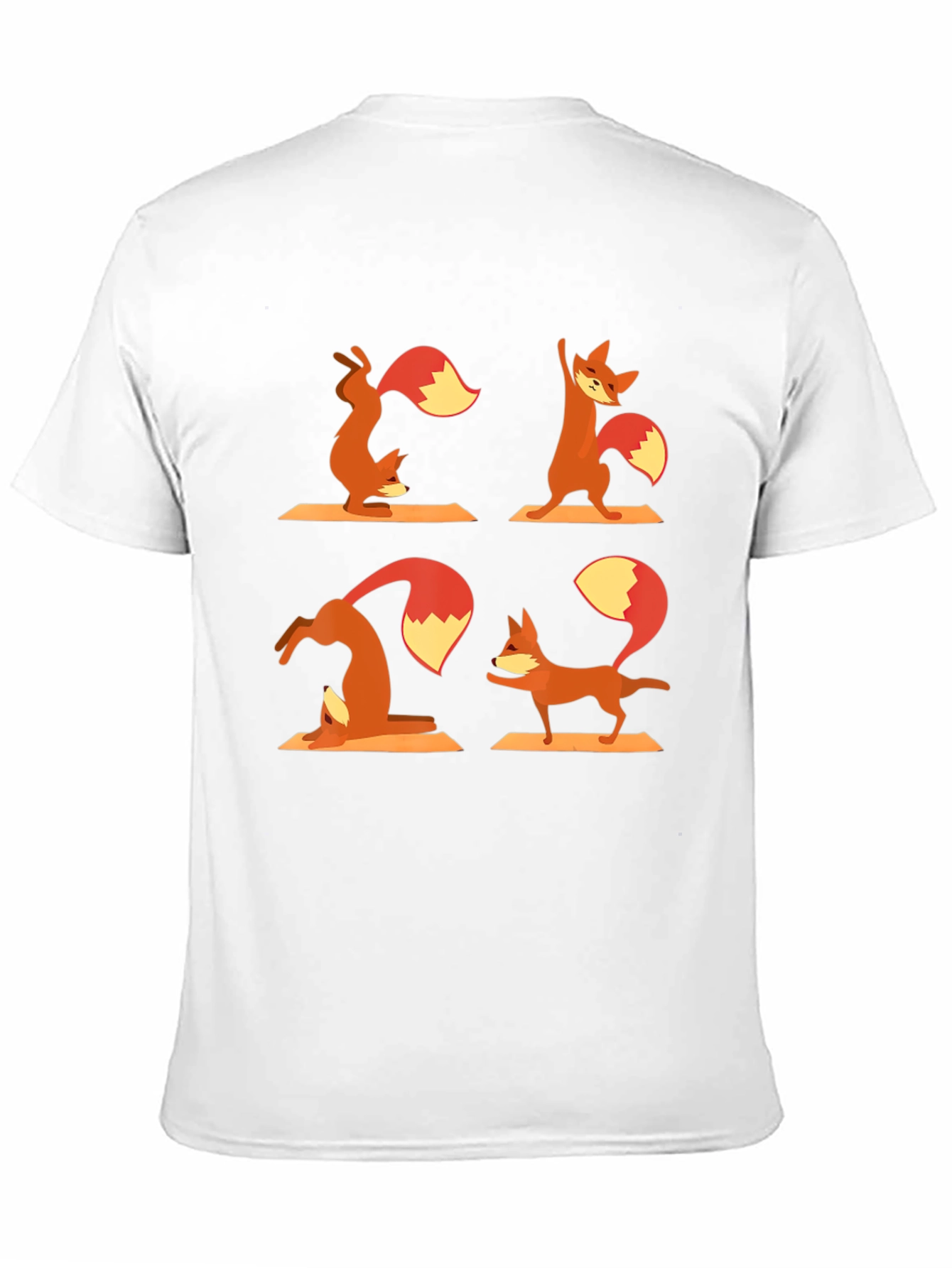 Yoga Fox T-Shirt - Black Cotton Graphic Tee