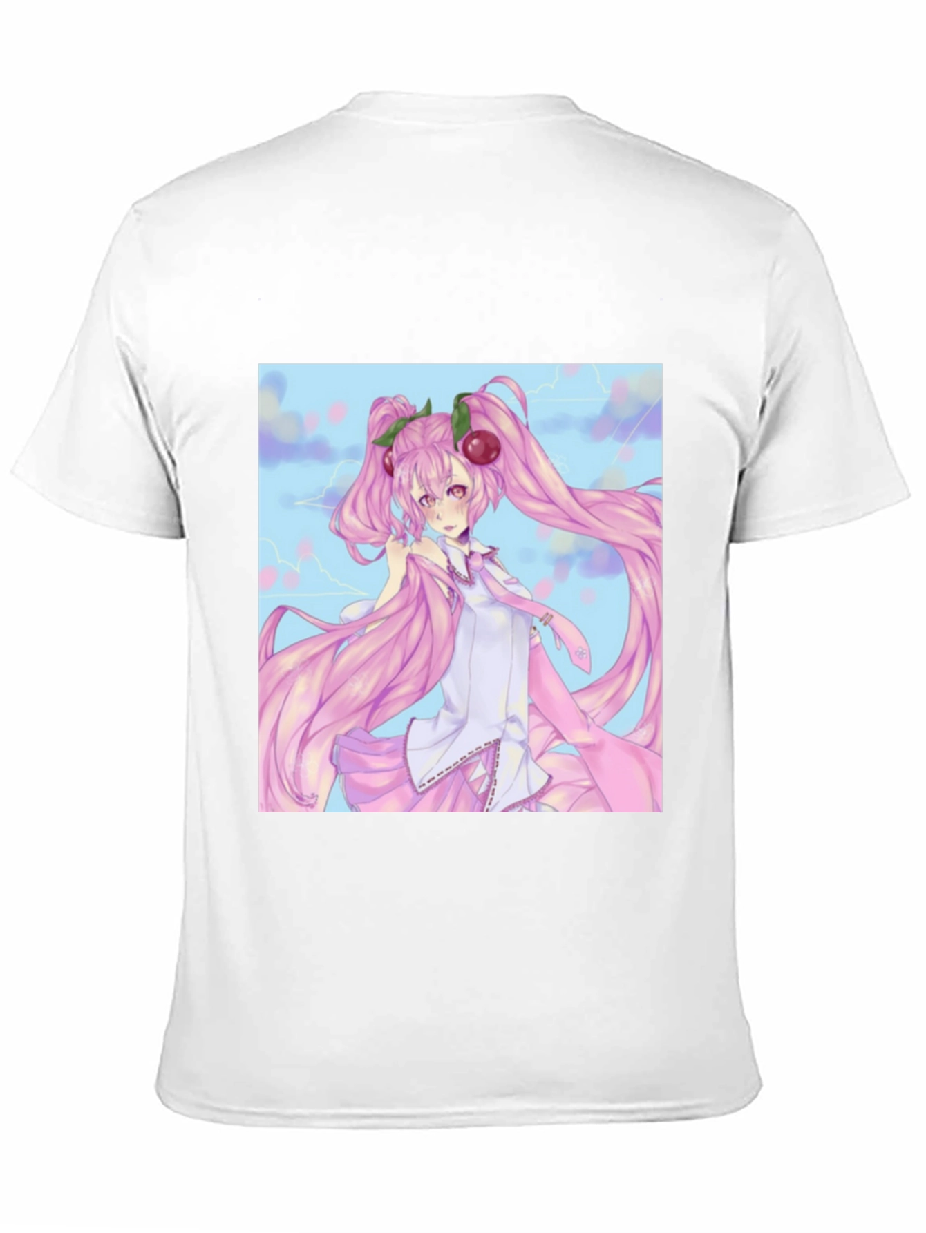 Anime Girl Graphic Tee - Black Cotton T-Shirt