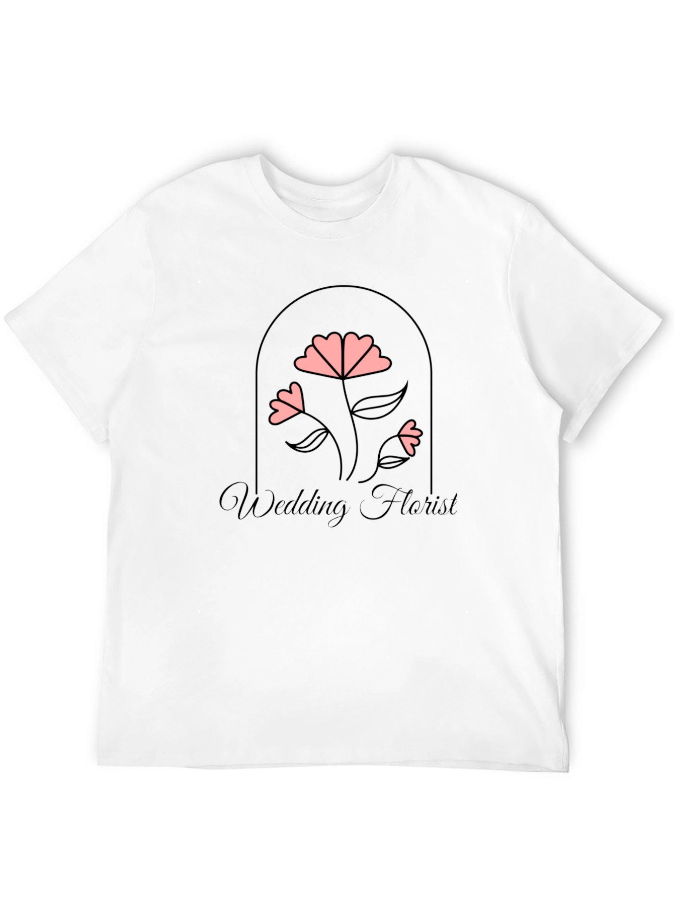 Wedding Florist Graphic Tee - Black Cotton T-Shirt