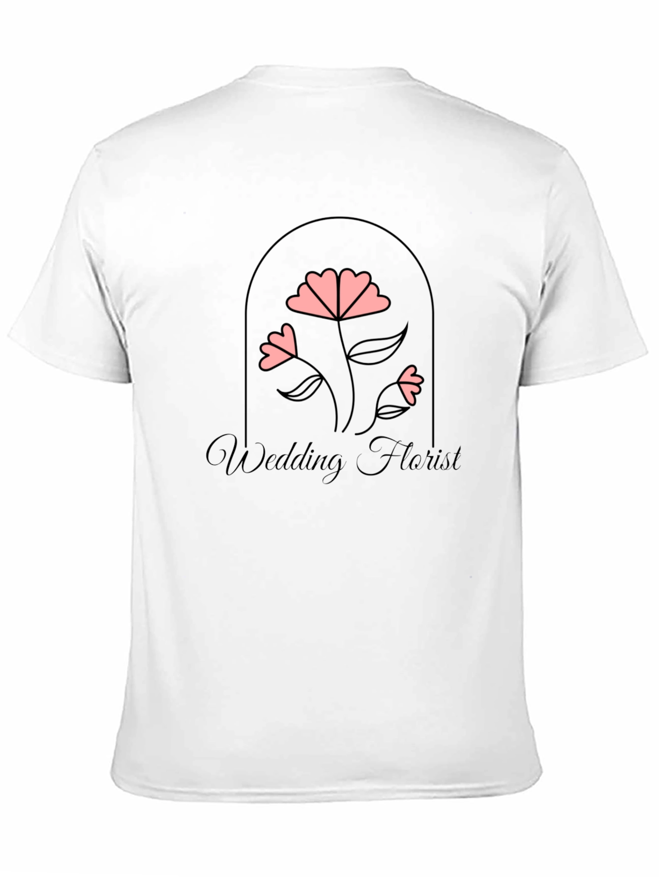 Wedding Florist Graphic Tee - Black Cotton T-Shirt