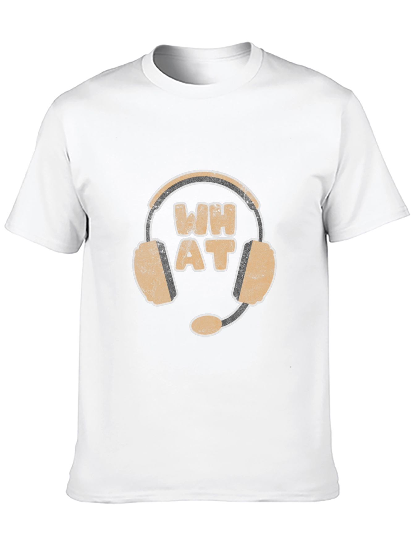WH AT Headset Graphic Black T-Shirt