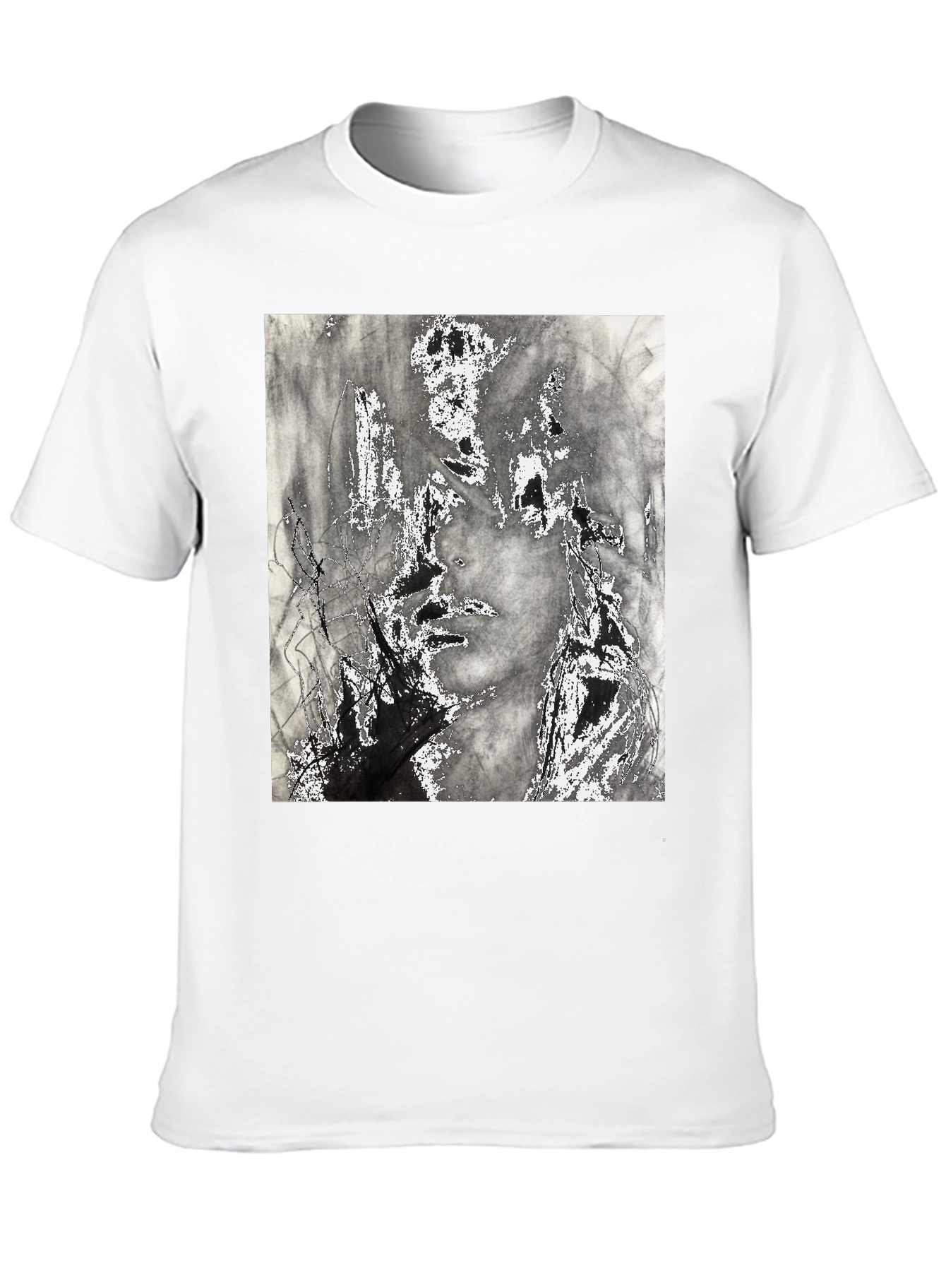 Abstract Art Print Black T-Shirt