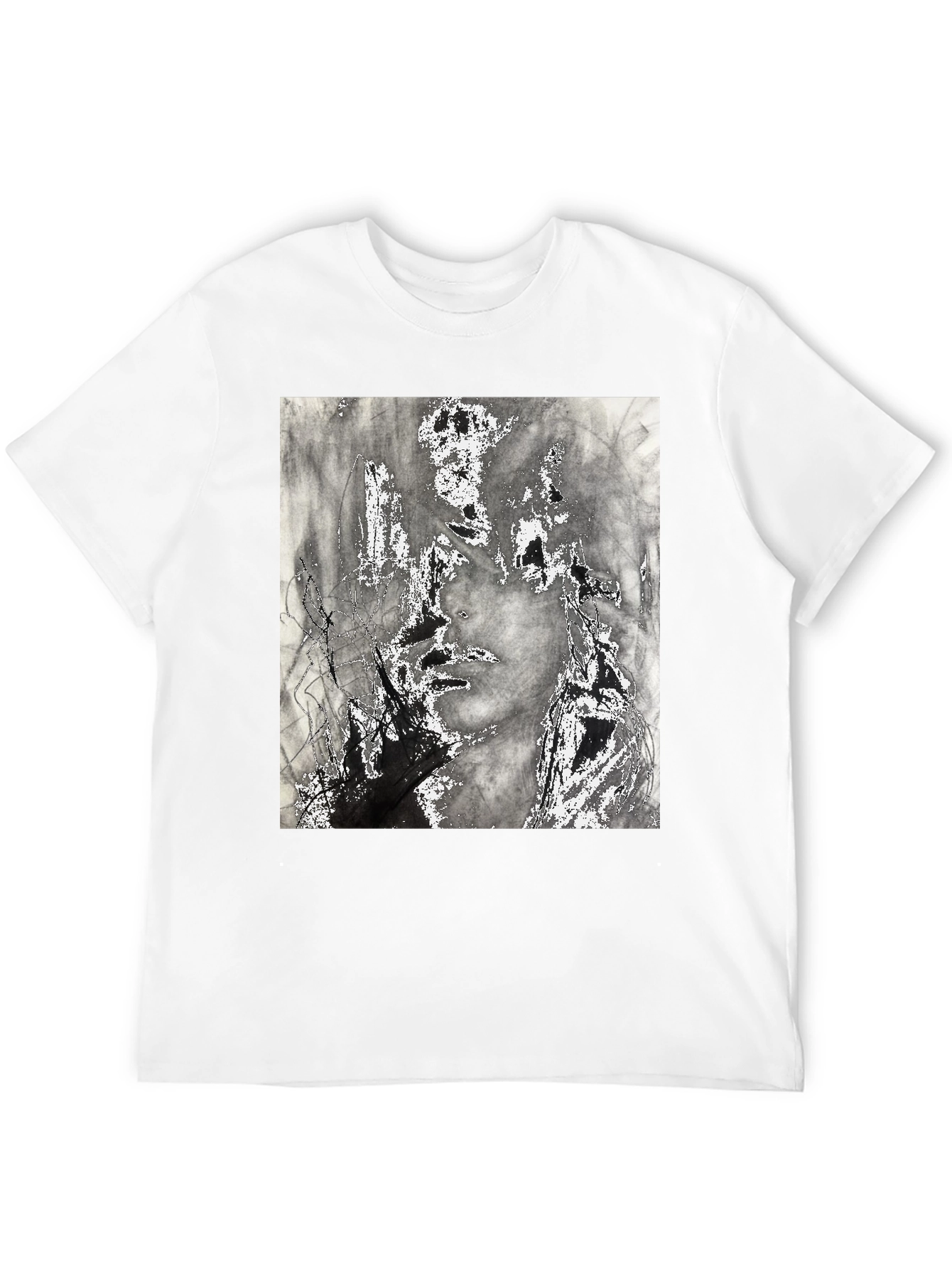 Abstract Art Print Black T-Shirt