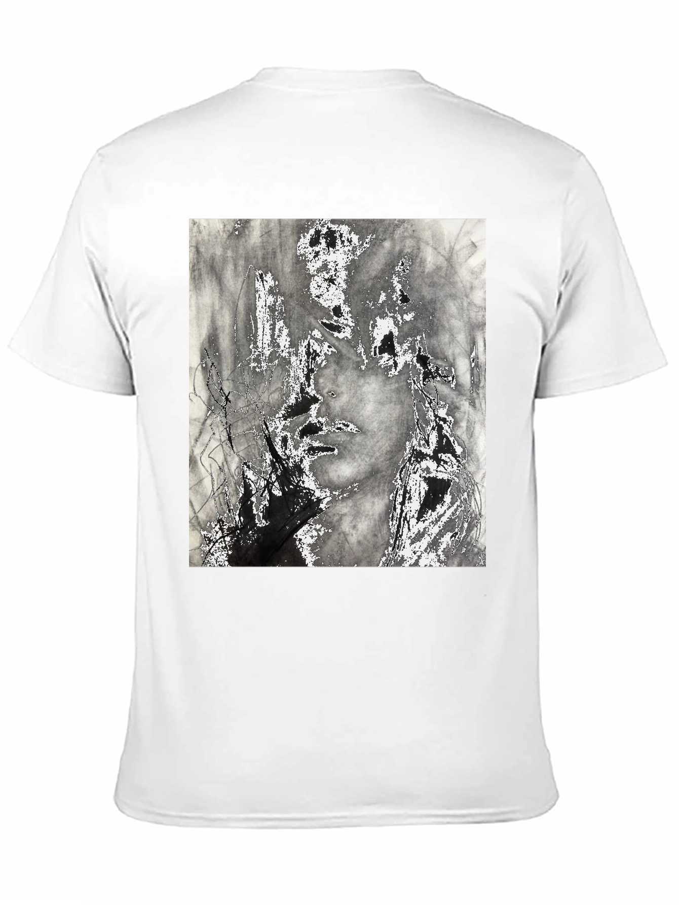Abstract Art Print Black T-Shirt