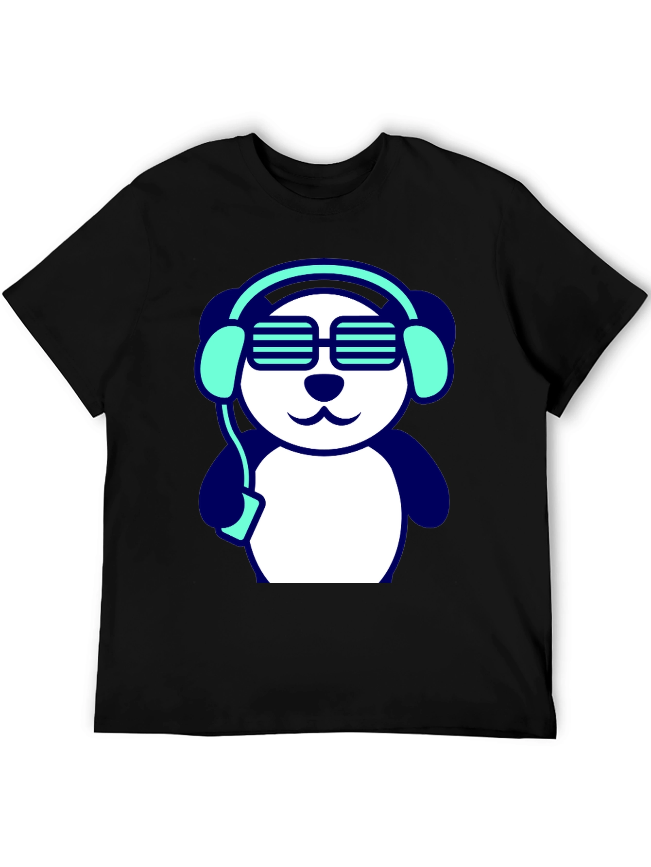 DJ Panda Black T-Shirt - Music Lover Tee