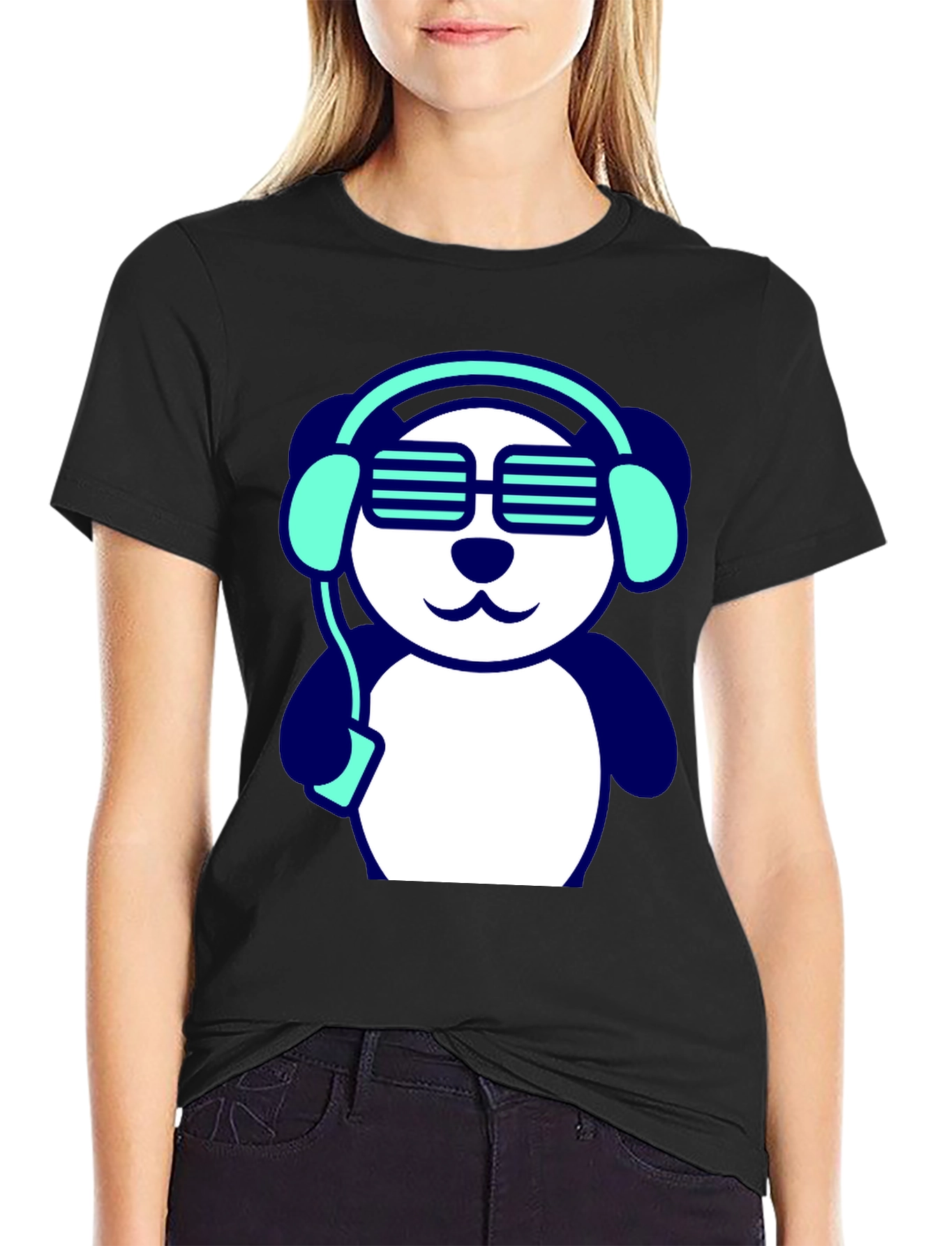DJ Panda Black T-Shirt - Music Lover Tee