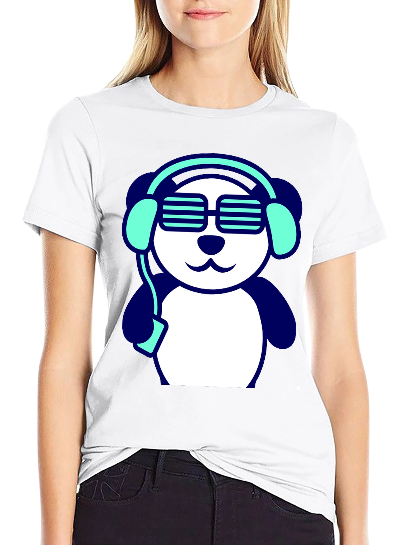 DJ Panda Black T-Shirt - Music Lover Tee