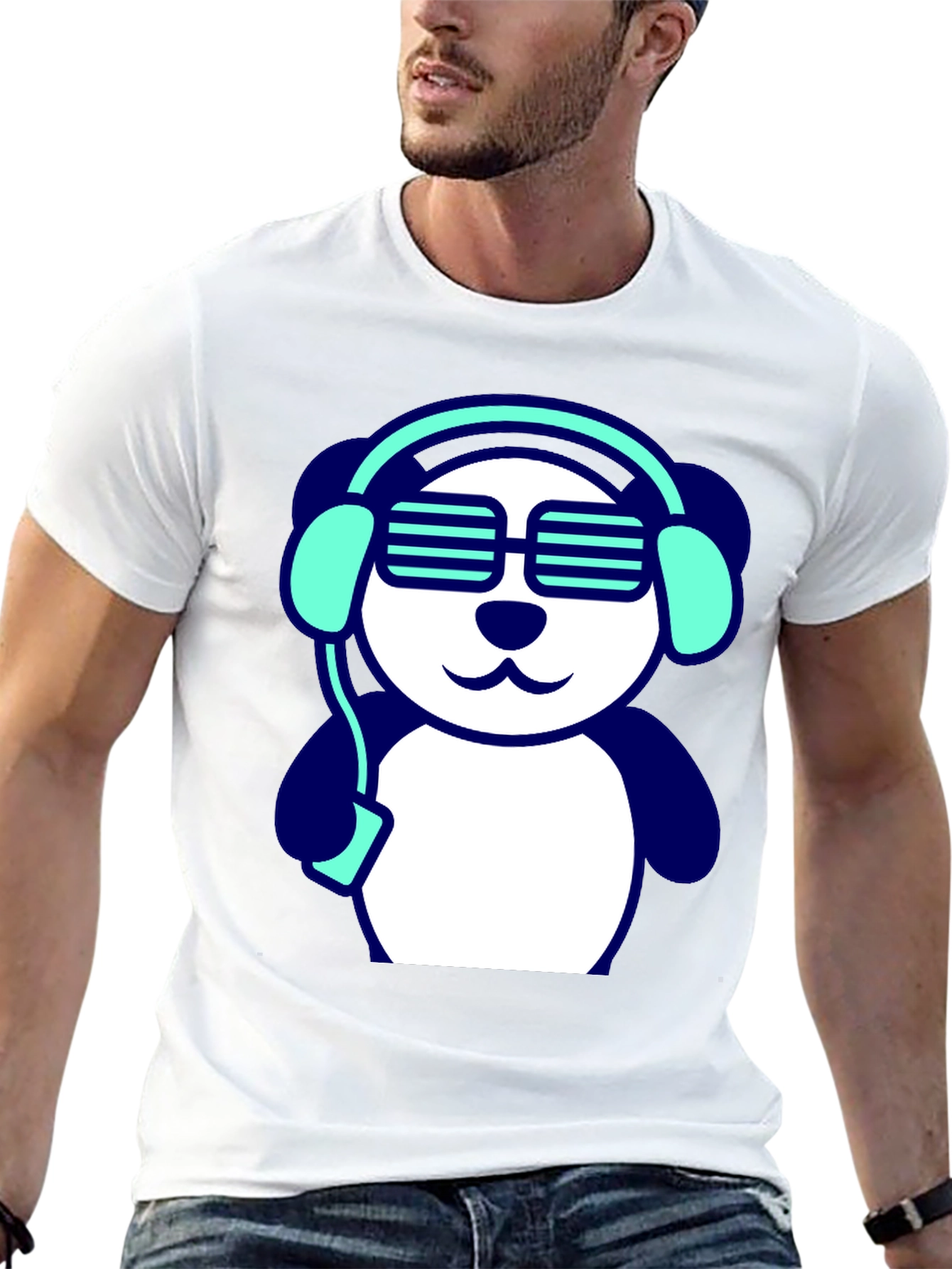 DJ Panda Black T-Shirt - Music Lover Tee