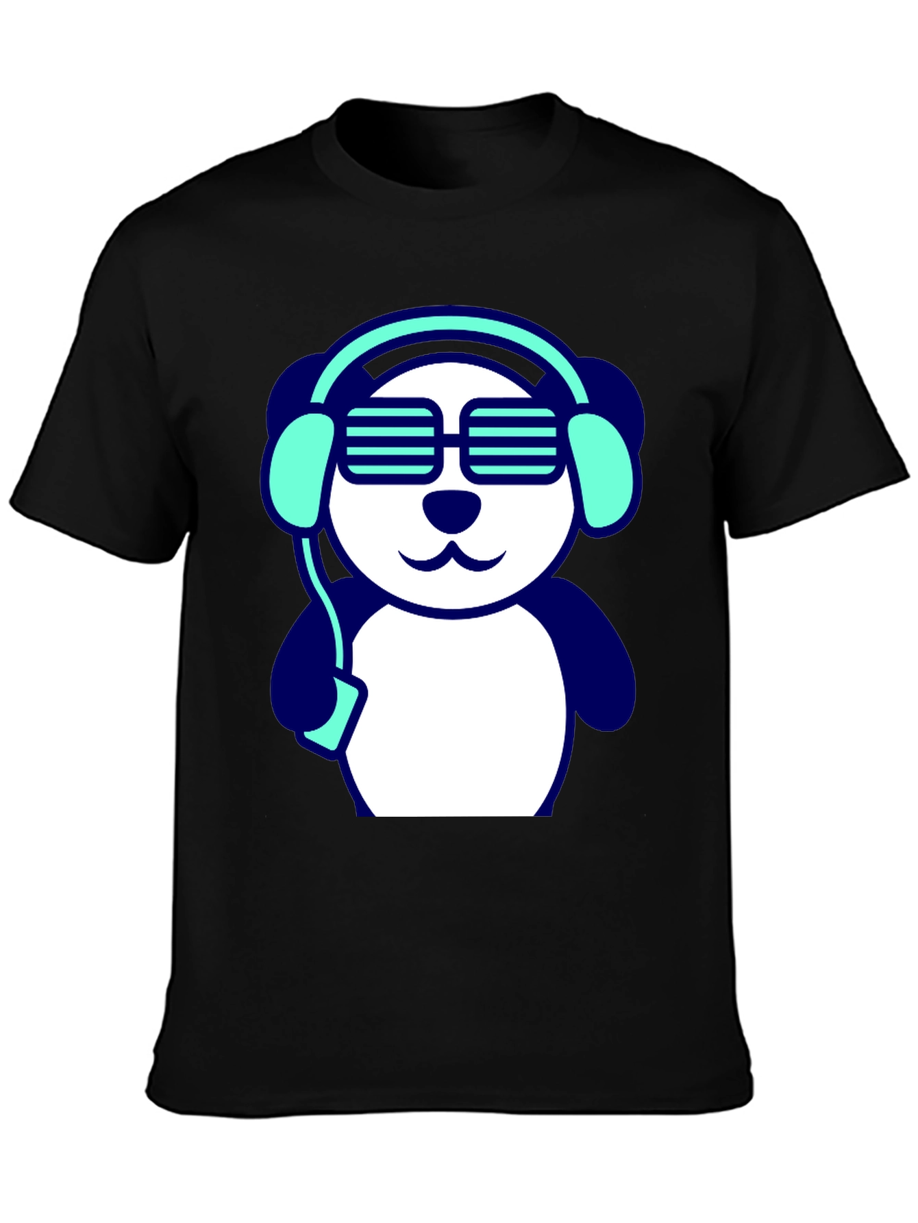 DJ Panda Black T-Shirt - Music Lover Tee