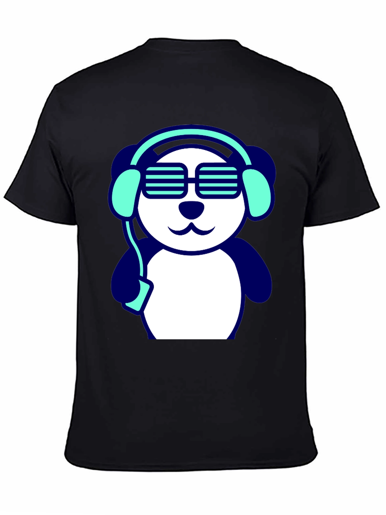 DJ Panda Black T-Shirt - Music Lover Tee