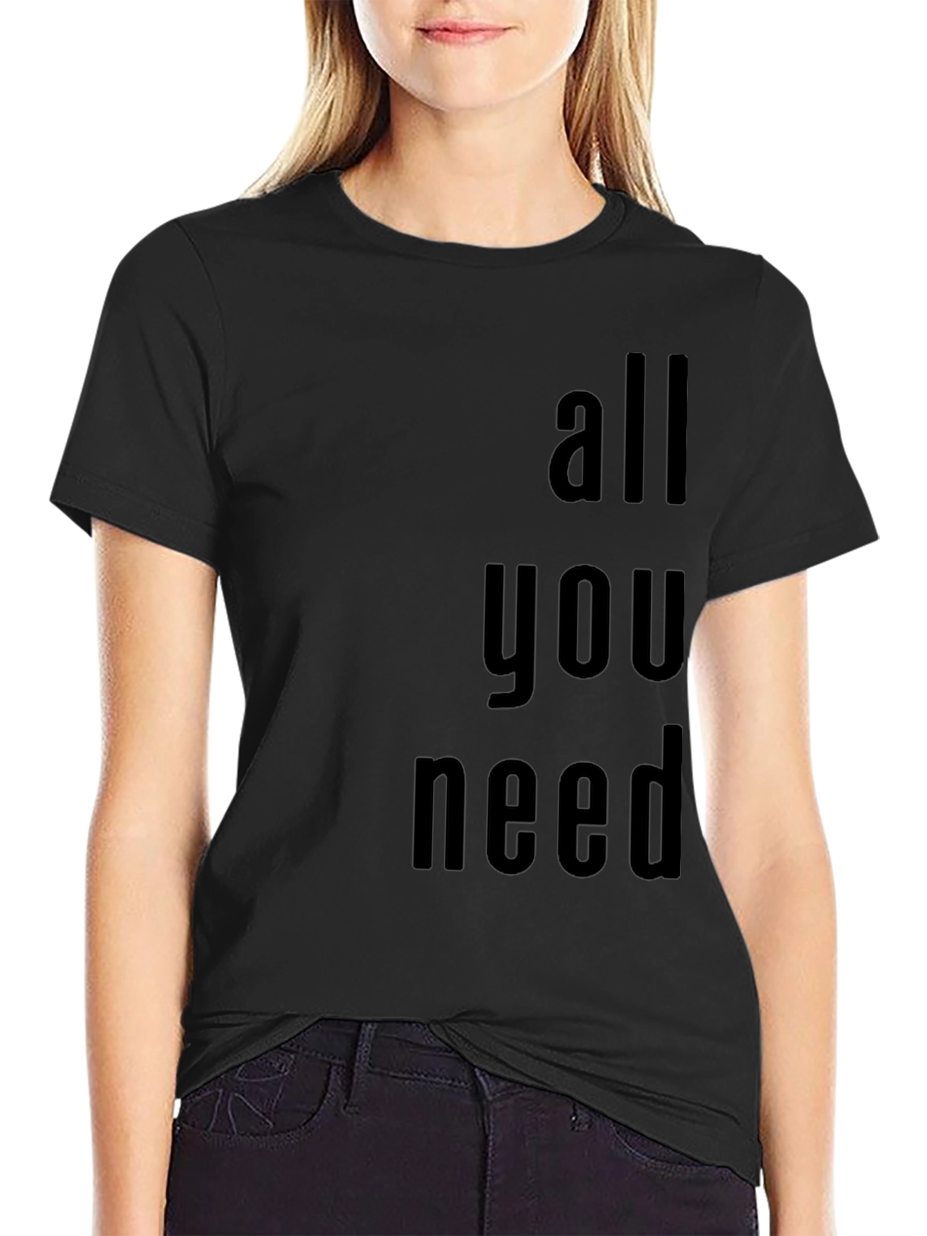All You Need Graphic Tee - Black