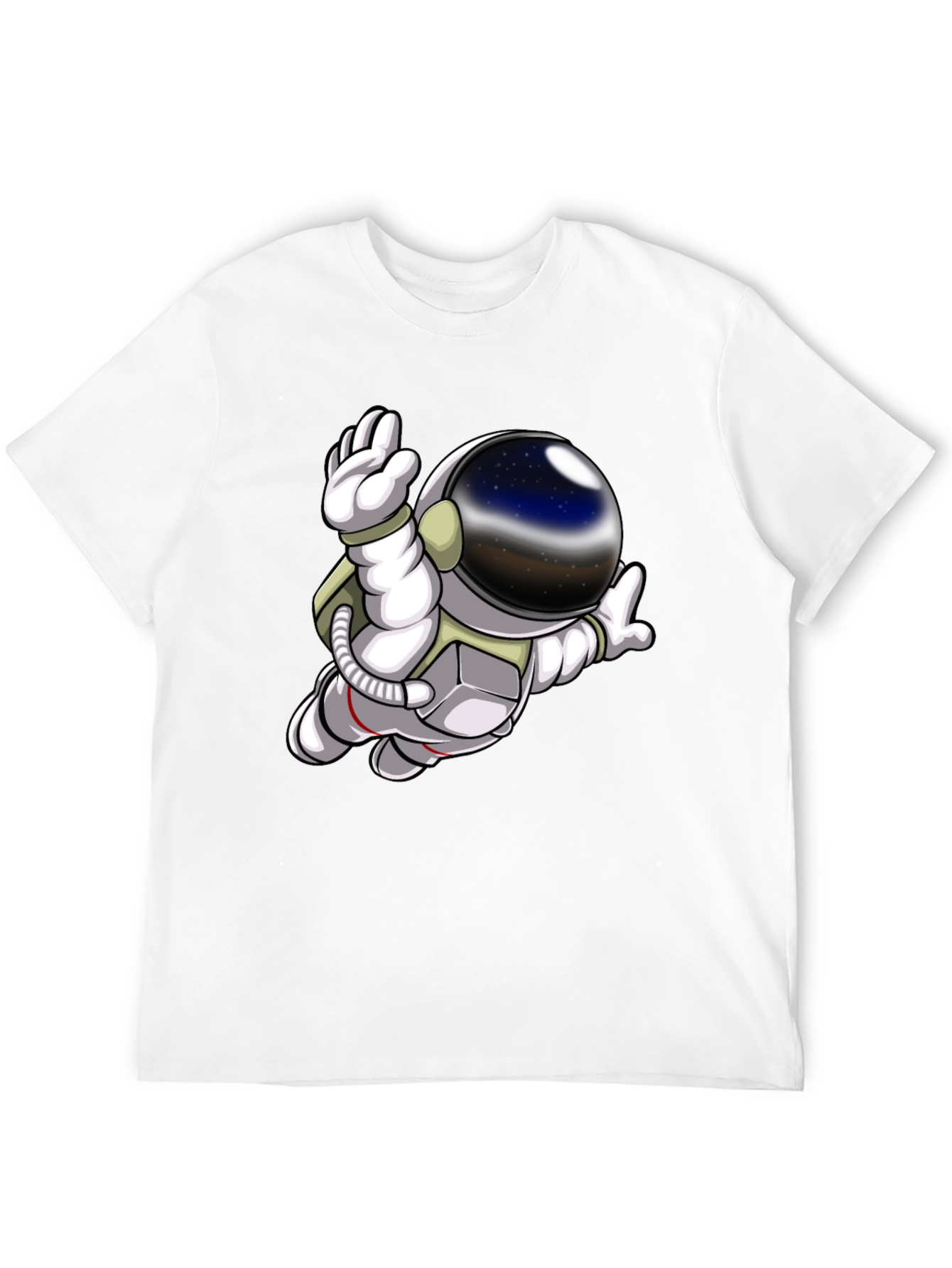 Astronaut Graphic Print Black T-Shirt