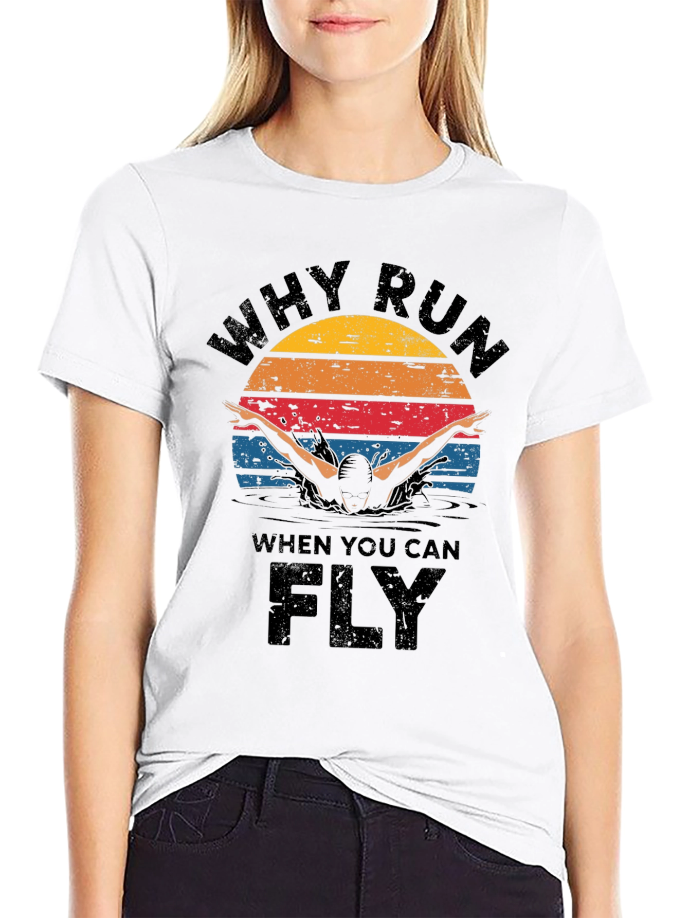 Why Run Fly Swim T-Shirt
