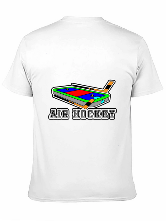Air Hockey T-Shirt - Black Cotton Blend Graphic Tee