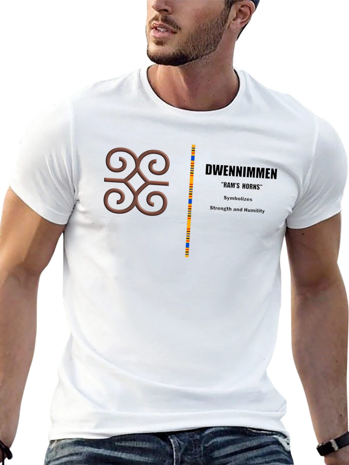 Adinkra Symbol Tee - Strength & Humility Graphic T-Shirt