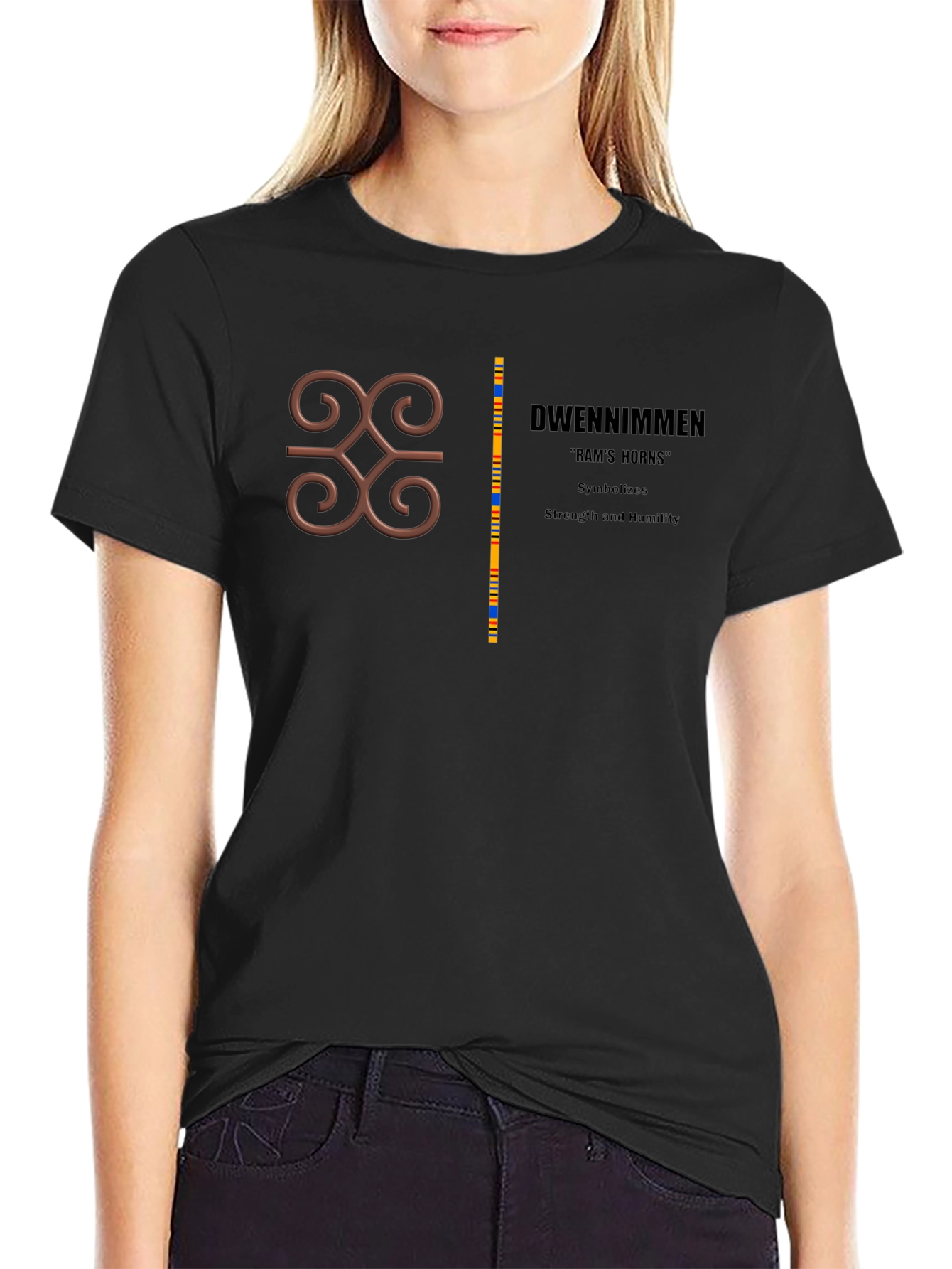 Adinkra Symbol Tee - Strength & Humility Graphic T-Shirt