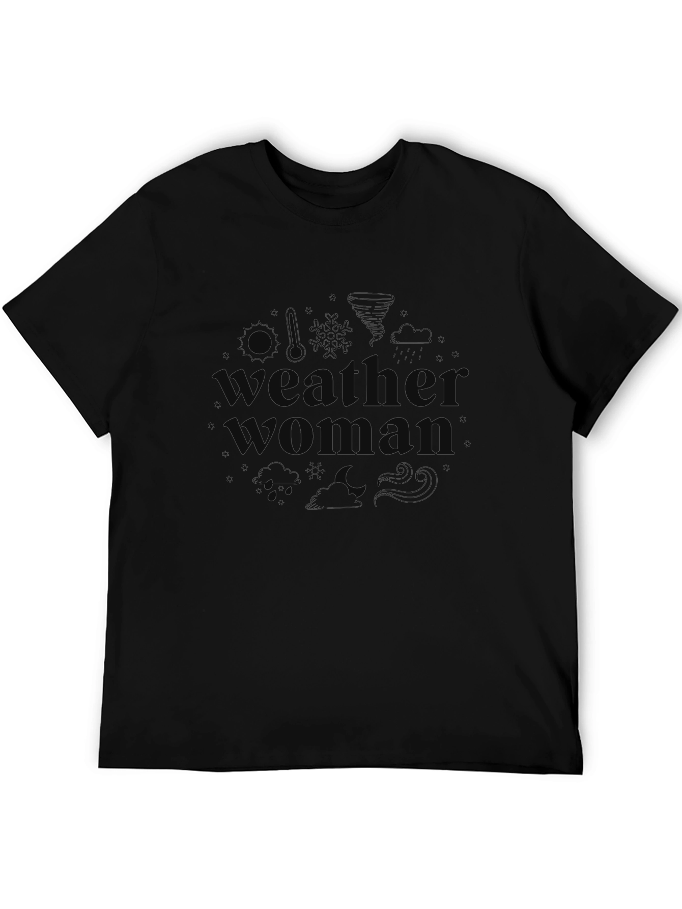 Weather Woman Graphic Tee - Black