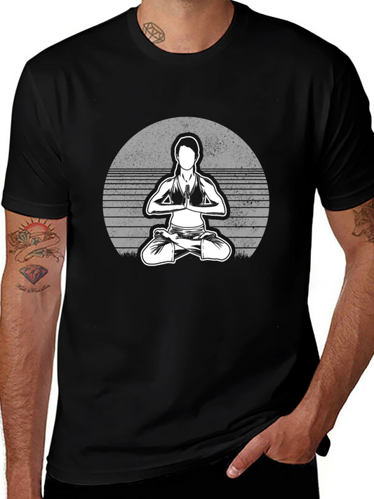 Yoga Pose Graphic Tee - Unisex Black T-Shirt