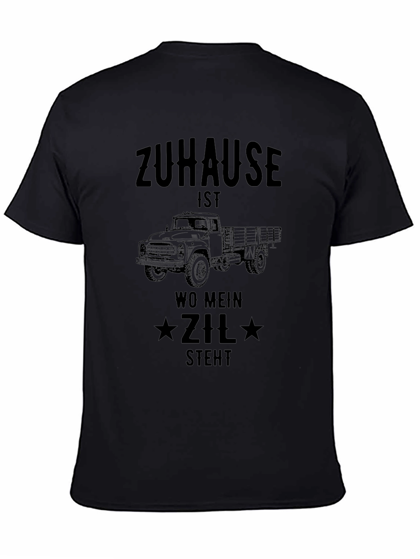 Zuhause Zil Truck T-Shirt - Mens Black Graphic Tee
