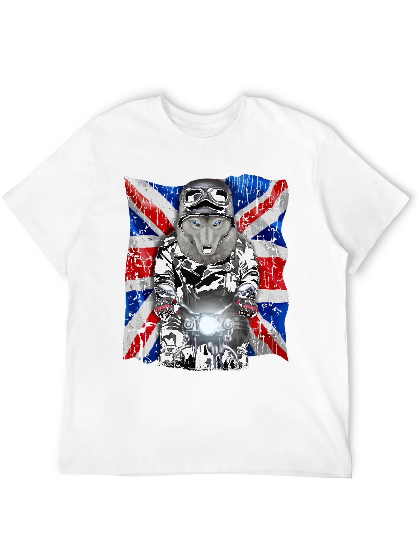 Wolf Rider T-Shirt - Union Jack Design