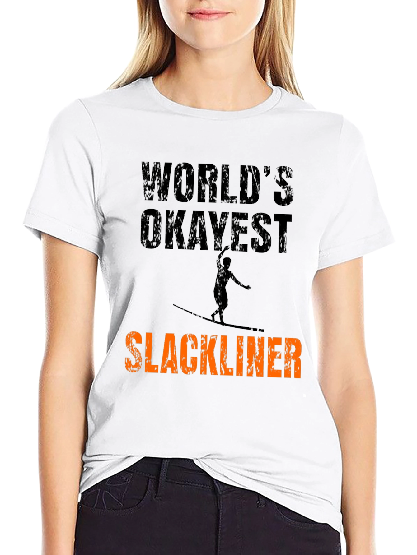 Worlds Okayest Slackliner Graphic Tee