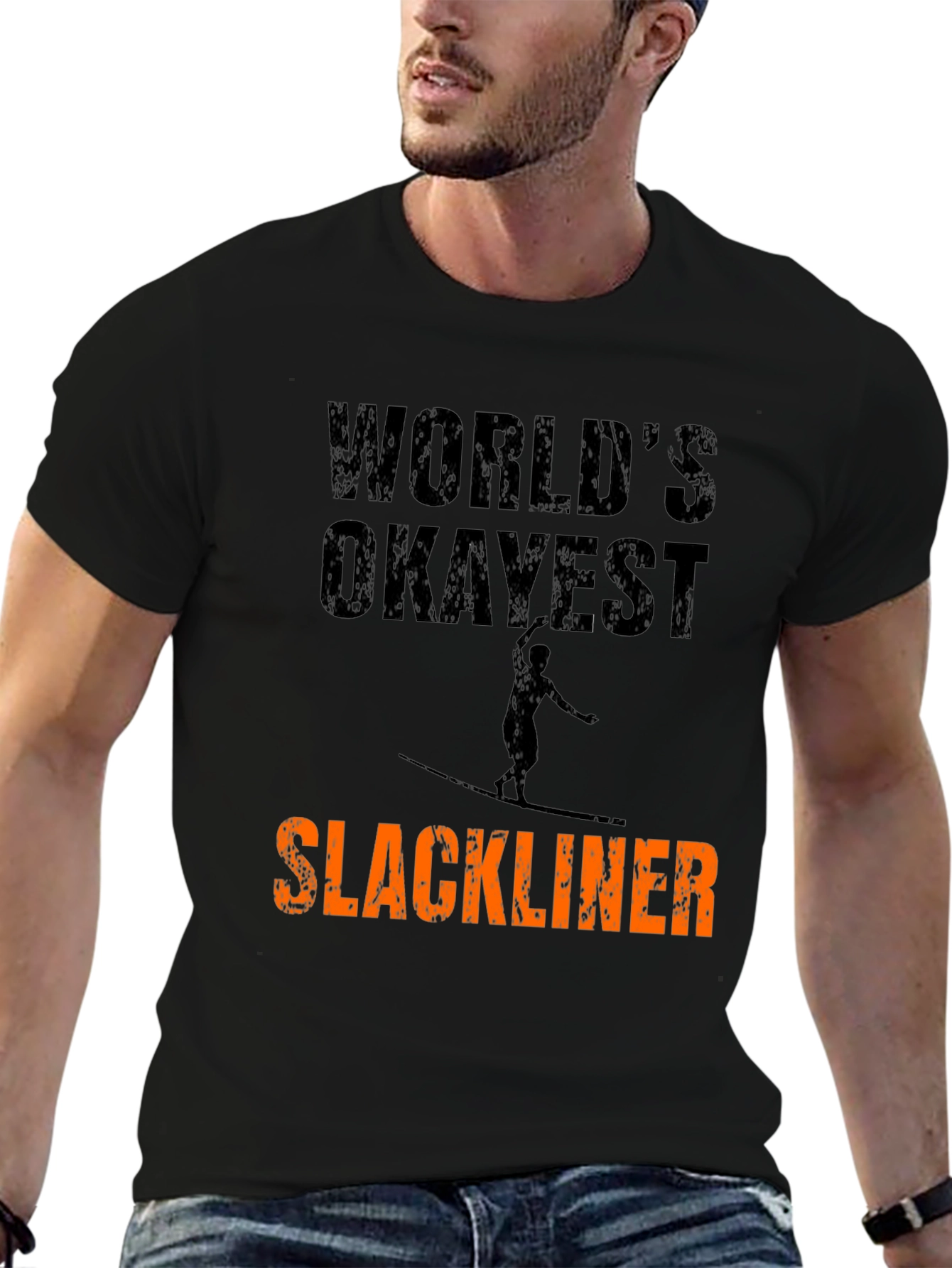 Worlds Okayest Slackliner Graphic Tee