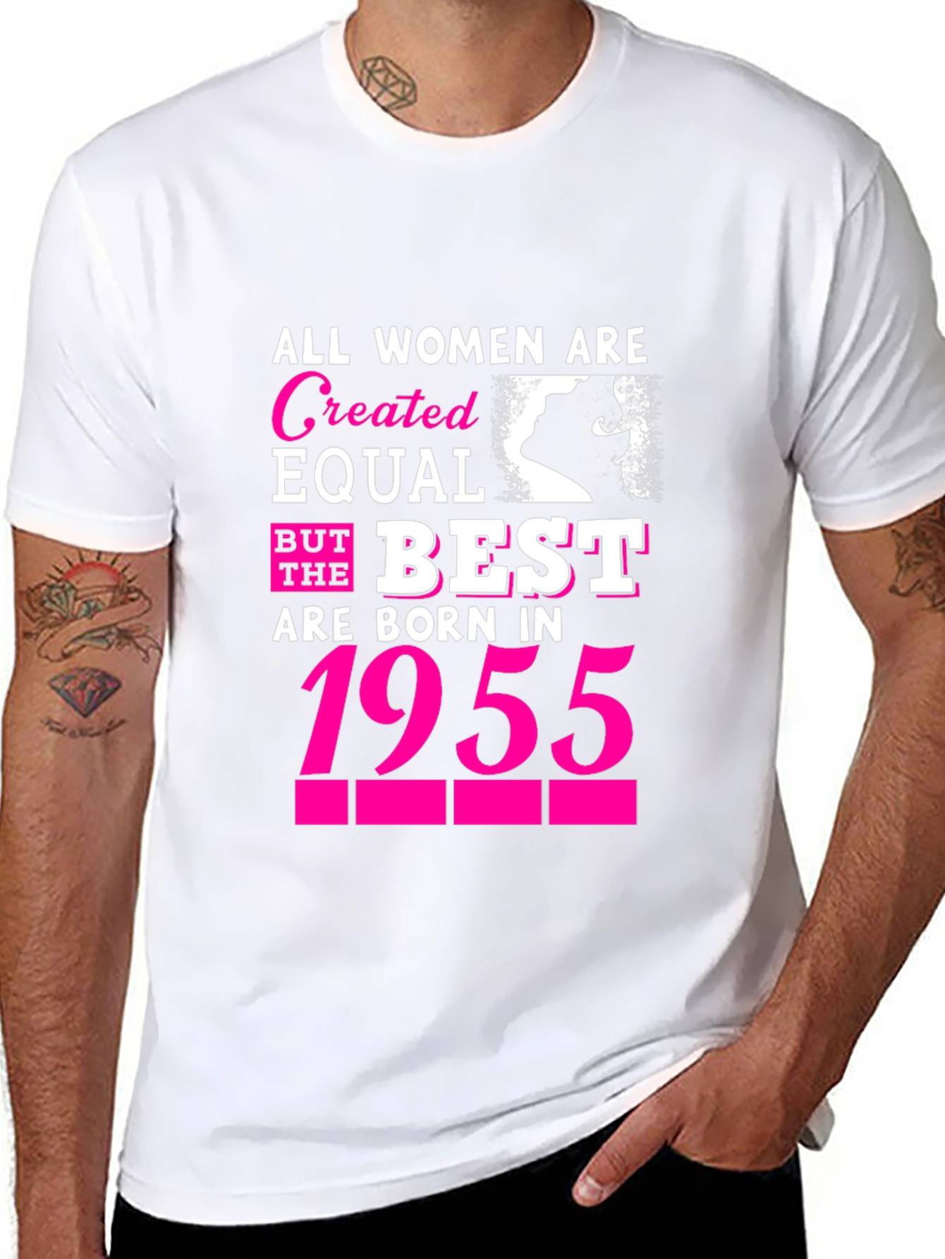 Women Born in 1955 T-Shirt - Birthday Gift