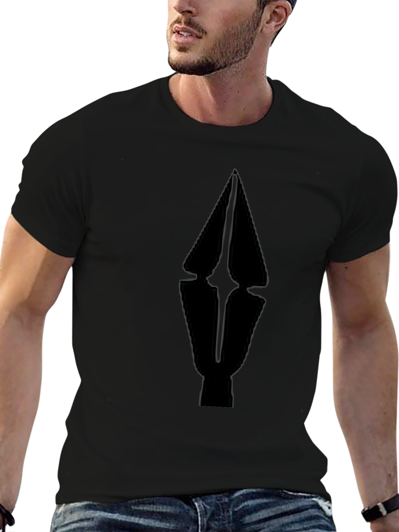 Abstract Graphic Black T-Shirt