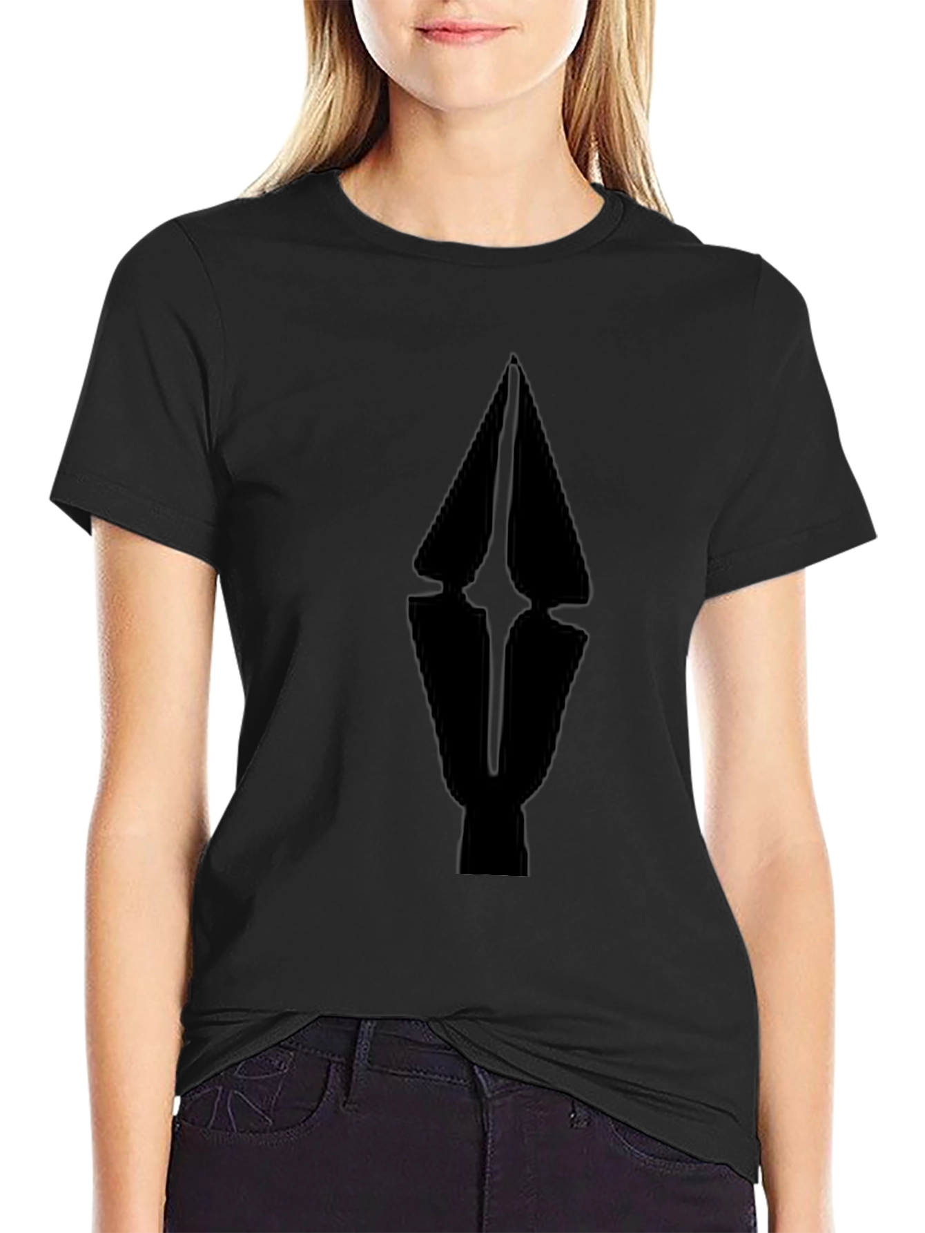 Abstract Graphic Black T-Shirt