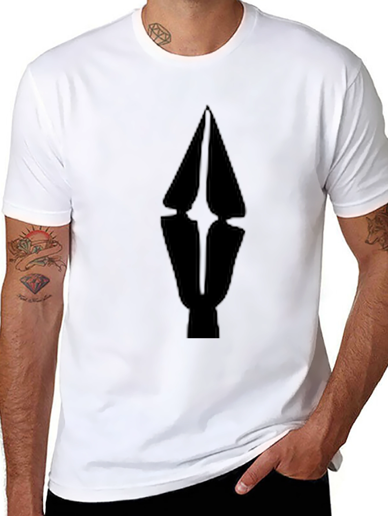 Abstract Graphic Black T-Shirt