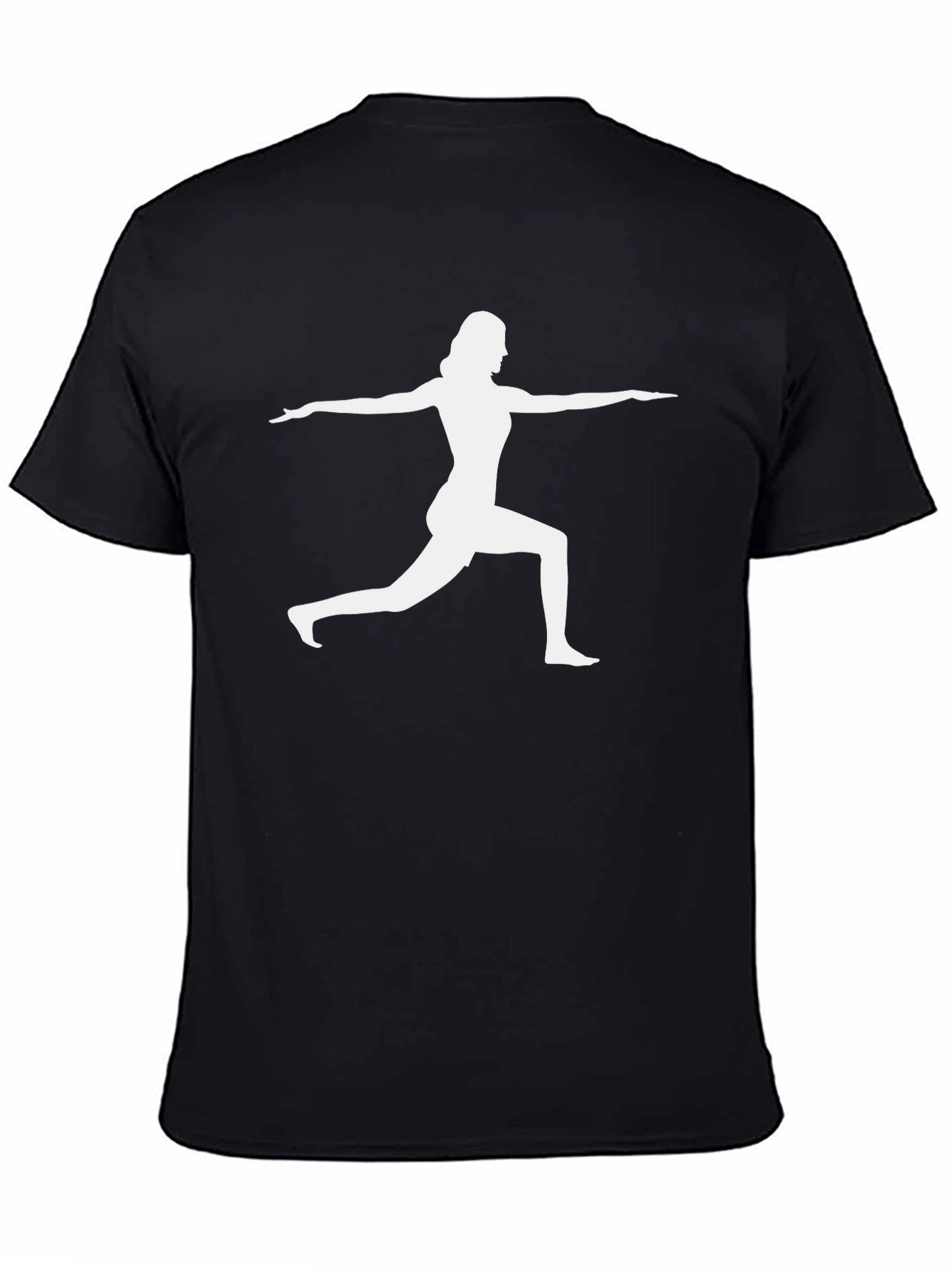 Yoga Pose Graphic Tee - Black Cotton Blend