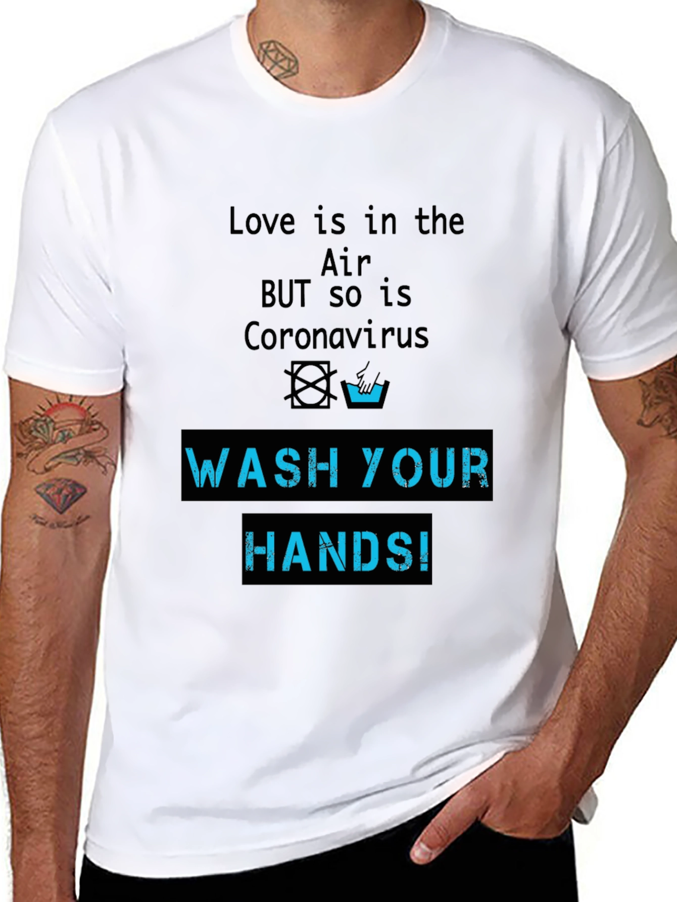 Wash Your Hands Novelty Graphic T-Shirt