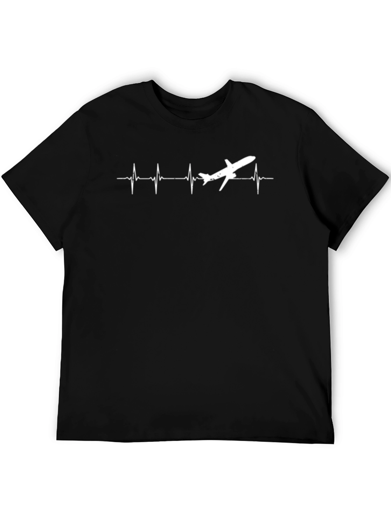 Airplane Heartbeat T-Shirt - Aviation Enthusiast Tee