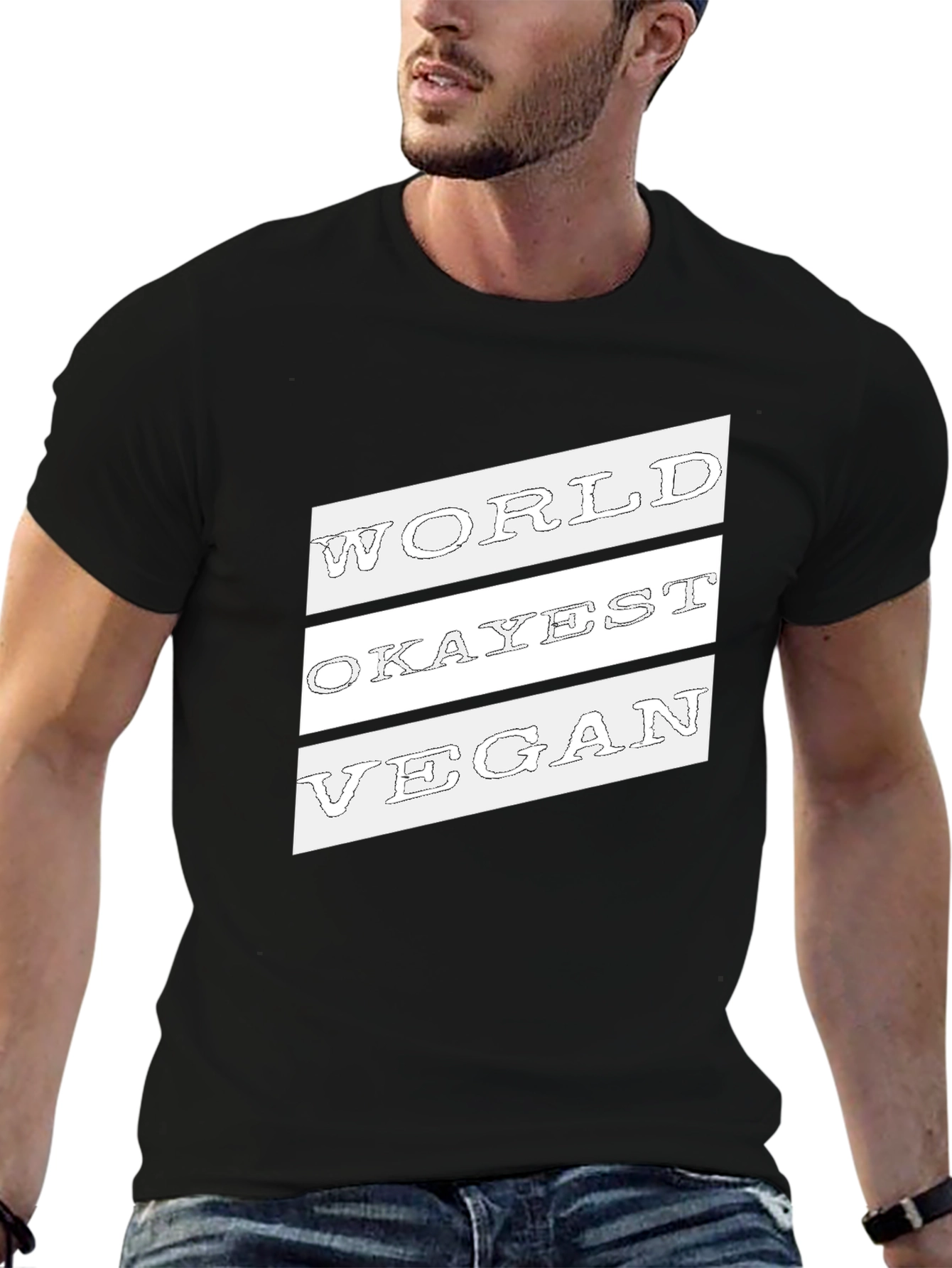 World Okayest Vegan Graphic Tee - Black