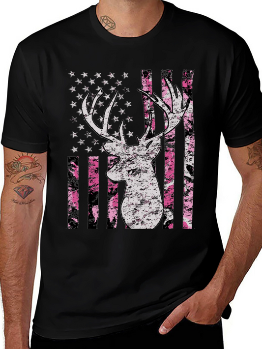 American Flag Deer Graphic Tee