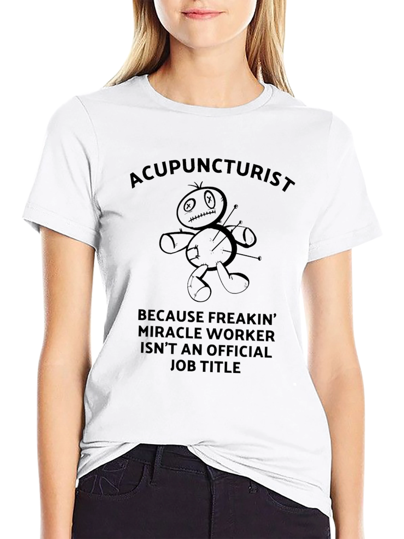 Acupuncturist Voodoo Doll Funny Job Title T-Shirt