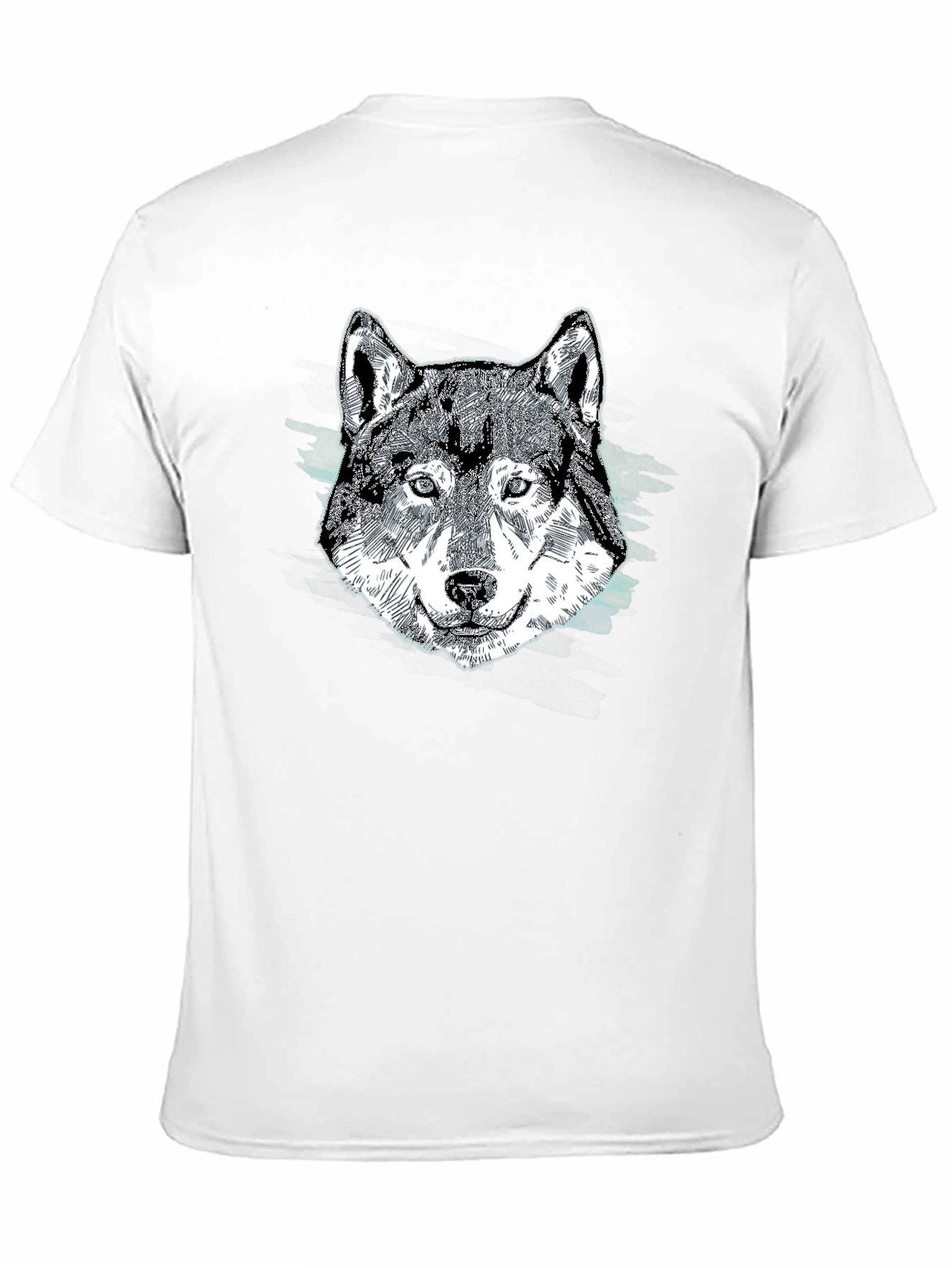 Wolf Graphic Print Black T-Shirt